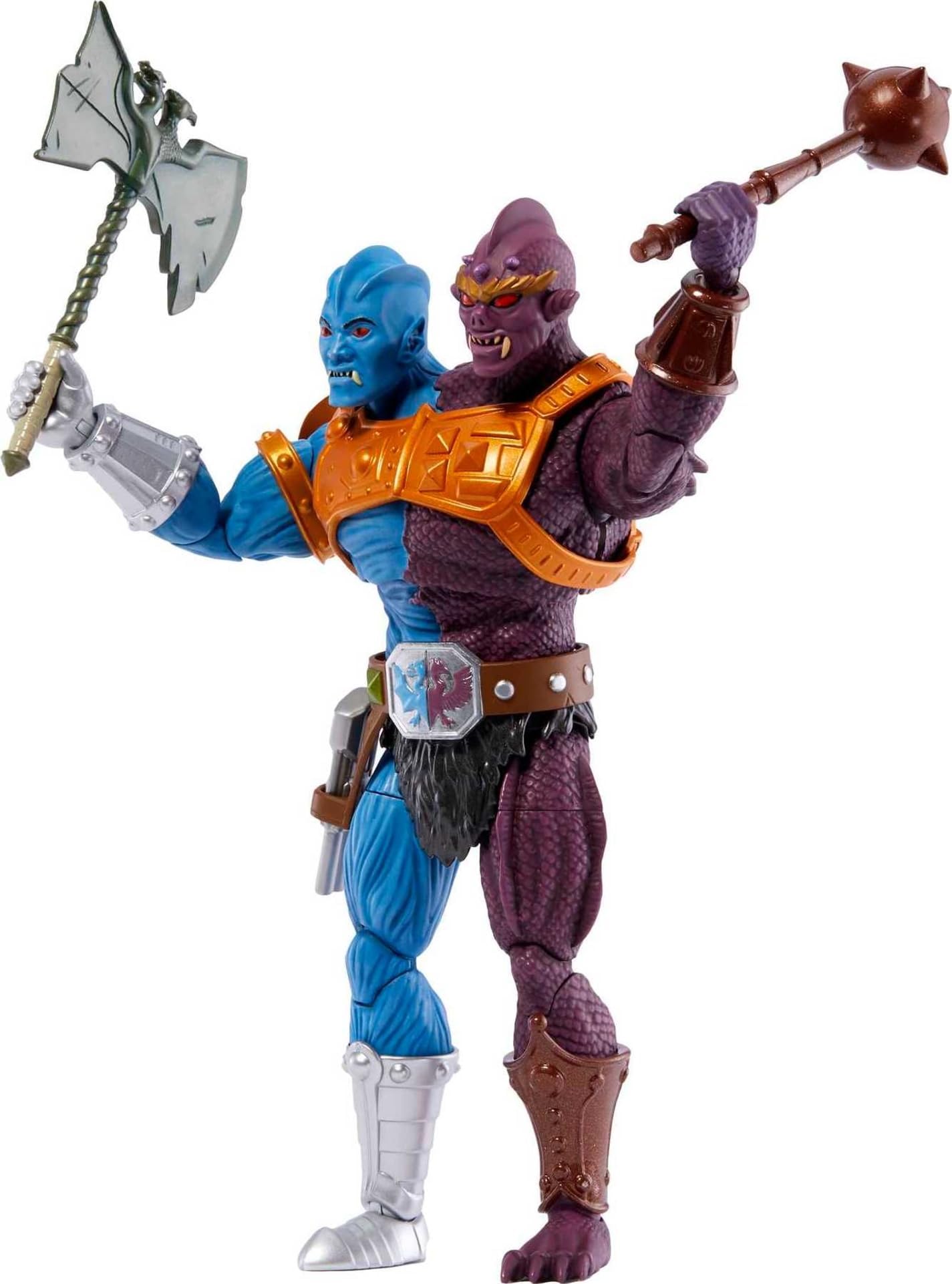 Masters of the Universe Articulated Masterverse Two-Head Figurine (20 cm) Detailed with Combat Accessories and Interchangeable Hands, Collectable, Children's Toy, Ages 6 and Above, HLB59