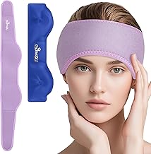 NEWGO® Coussin rafraîchissant en gel pour migraines, maux de tête, douleurs sinusales, 1 pièce (violet)