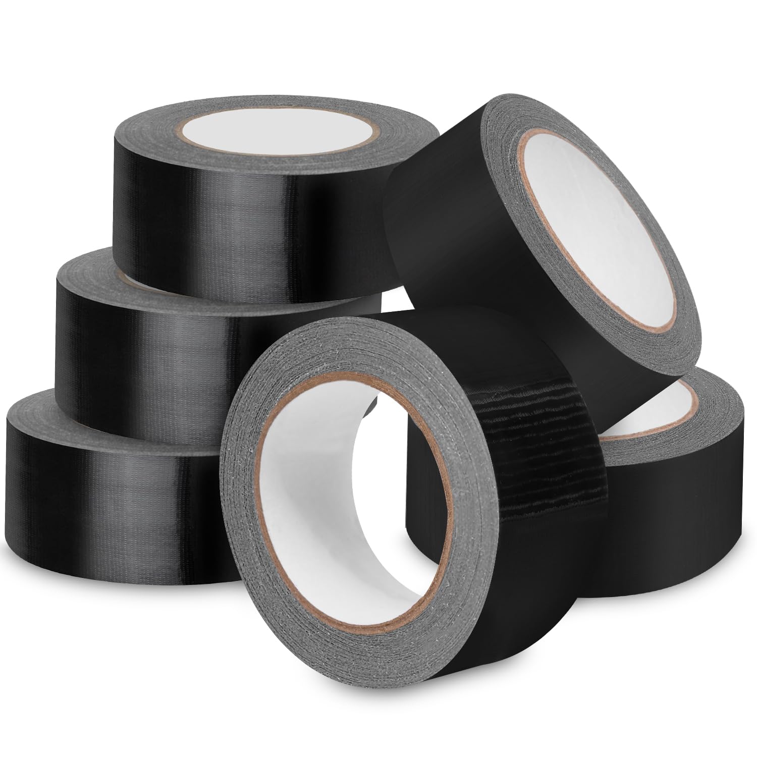 Lot De 6 Rouleaux Ruban Adhésif Blindé Extra Fort NVARUPC – 27,4 M X 50 Mm, Imperméable Et Tout Usage (Noir)