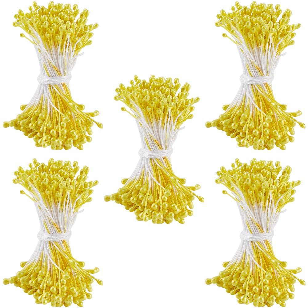 1200 stami di fiori di perle a doppia testa - 3 mm mini perle