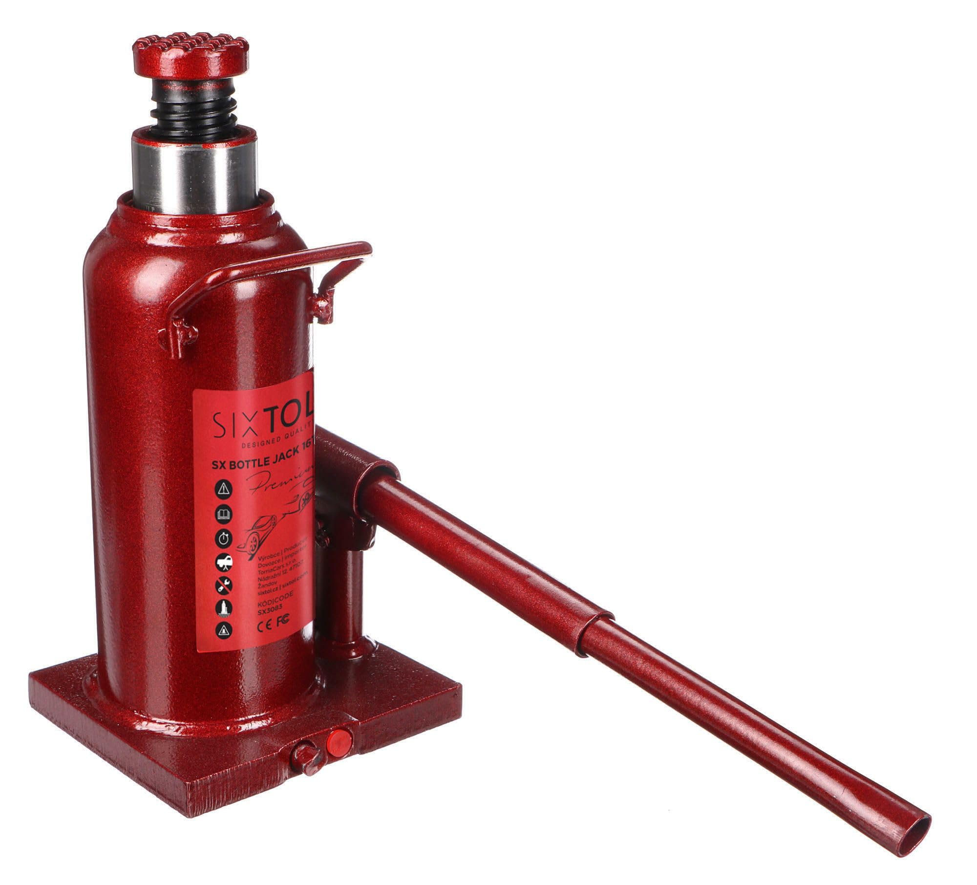 SX BOTTLE JACK PREMIUM 16T | Cric idraulico a bottiglia | Portata 16 tonnellate | Struttura saldata professionale