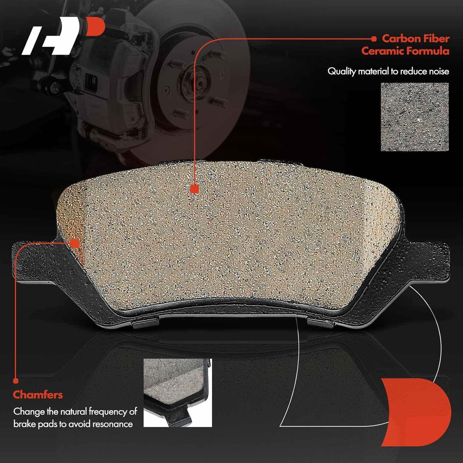 A-Premium 11.72 inch (297.8mm) Rear Solid Brake Rotors + Ceramic Pads Kit Compatible with Select Toyota Models - Venza 2009 2010 2011 2012 2013 2014 2015 2016, 6-PC Set
