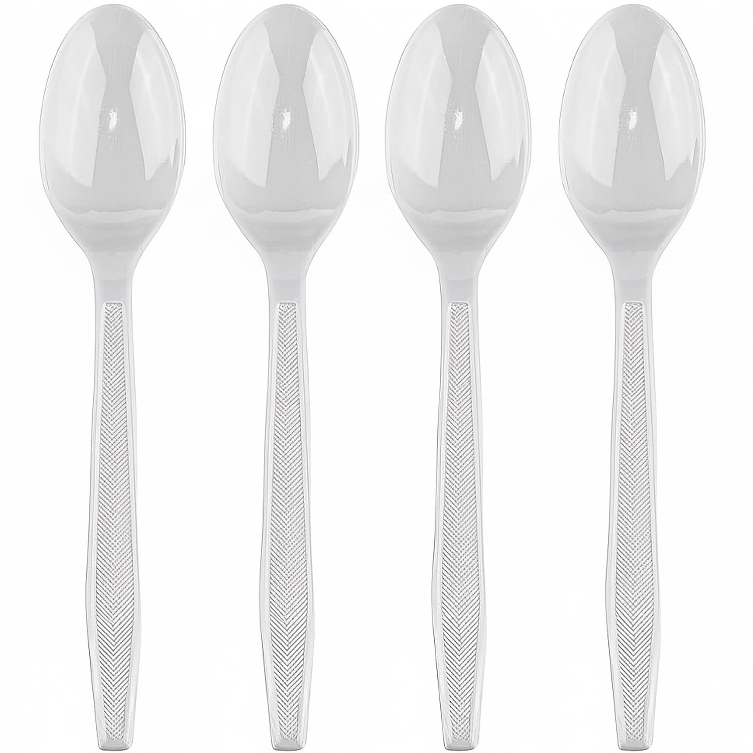 Basic Cutlery Collection 50-Count Medium Weight Clear Plastic Soup Spoon | Disposable & Convenient for Parties, Picnics, Events