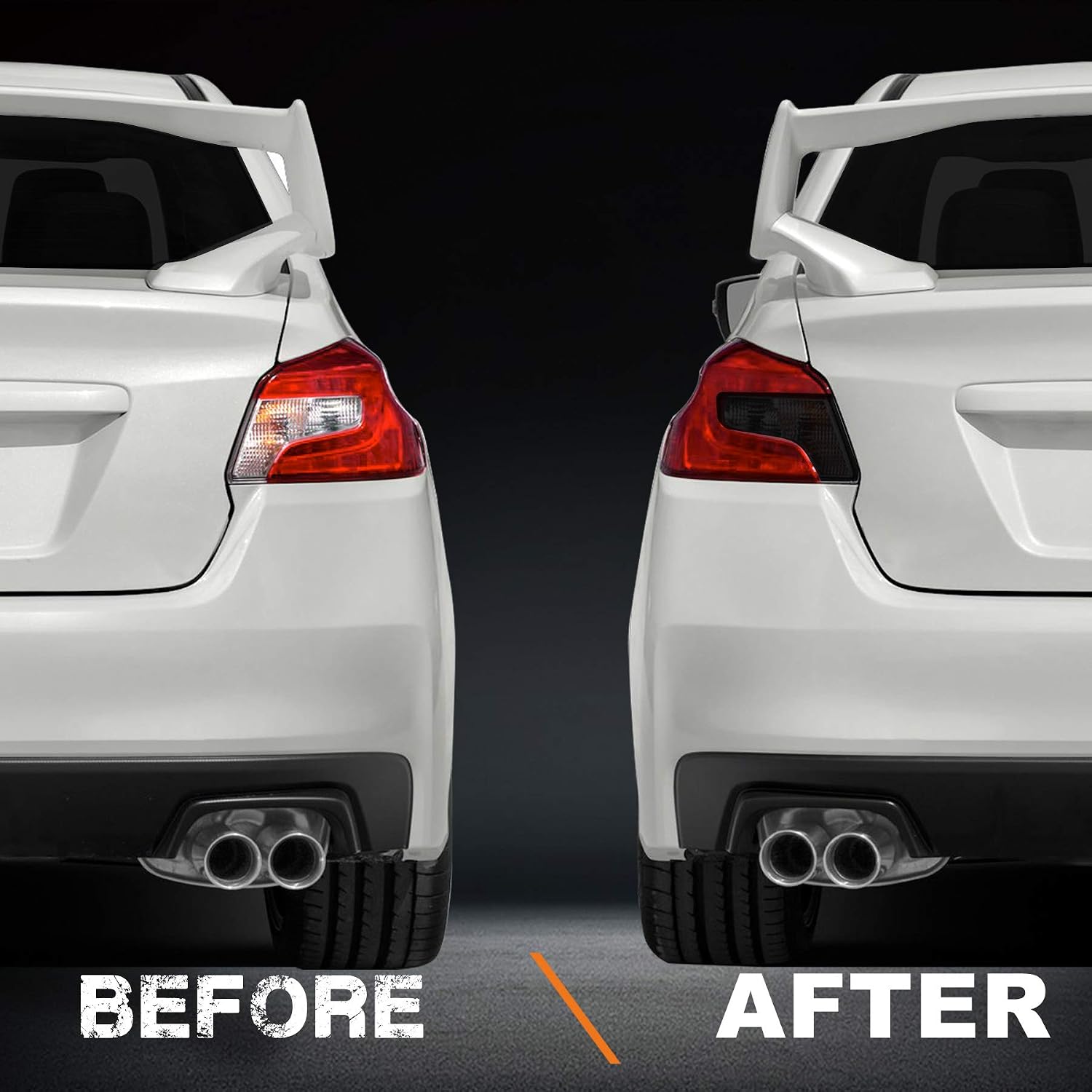 NDRUSH Blackout Taillight Vinyl Tint Film, Precut Overlays,Tail Light Wrap Cover Compatible with 2015-2020 Subaru WRX/STI