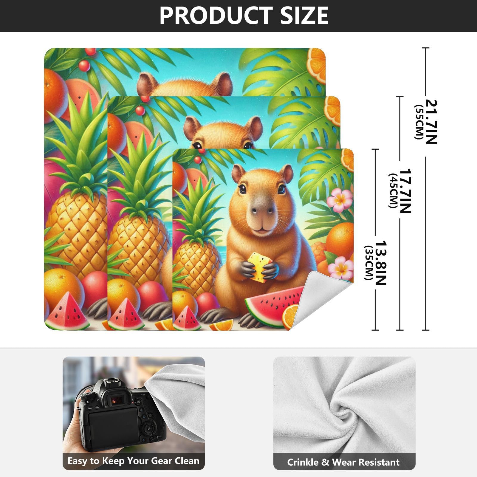 Joko Ivery Capybara Summer Pineapple Self-adhesive Cloth 17.7