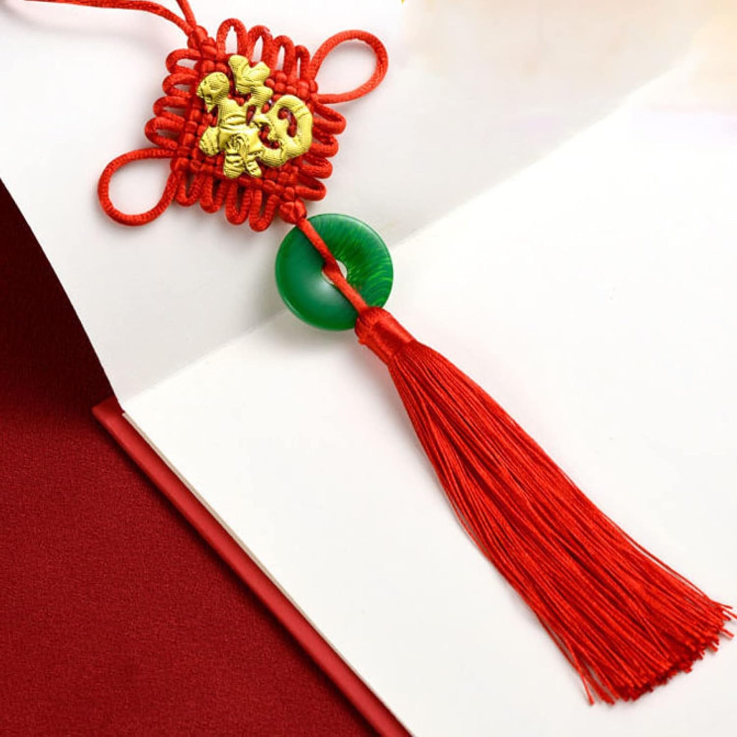 Tassel Ornaments Red Chinese Style All-Match Knot Design Spring Festival Retro Decor Home(E)