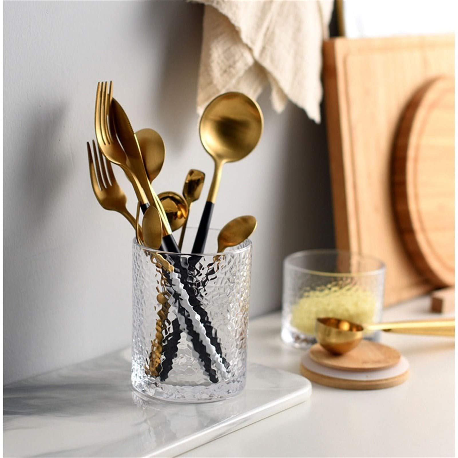Botes para Alimentos Tarro de Cristal de Almacenamiento, Claro Tarro con Tapa for la Cocina, for Alimentos CONTENEDOR, un Juego de 3 Botes Herméticos