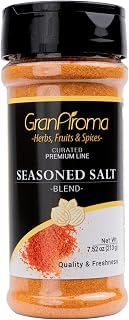 GranAroma Seasoned Salt, Savory Blend, Seasoning for Grilled Meats, Roasted Vegetables, and Soups (7.52 Ounce)