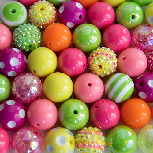 Miniatura 10 de Cuentas de goma de mascar de 0.78 pulgadas para bolígrafos, cuentas de 0.78 pulgadas para mezclar artículos de cuentas, cuentas acrílicas de 0.78
