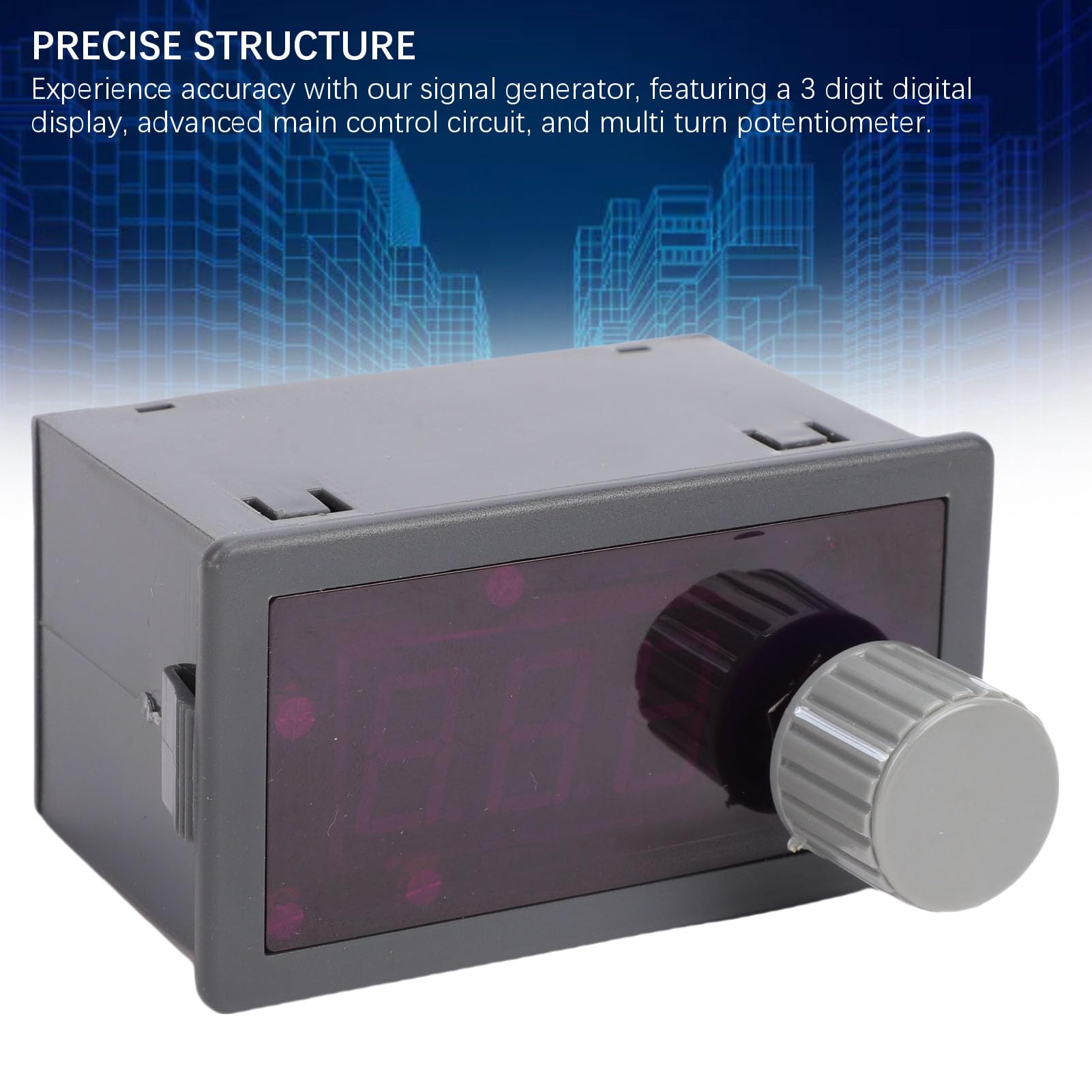 Cocoarm Generatore di Segnale di Tensione CA 0-10 V, ABS Ignifugo, Uscita 50 MA, Display a 3 Cifre per Controlli Industriali e Applicazioni PLC