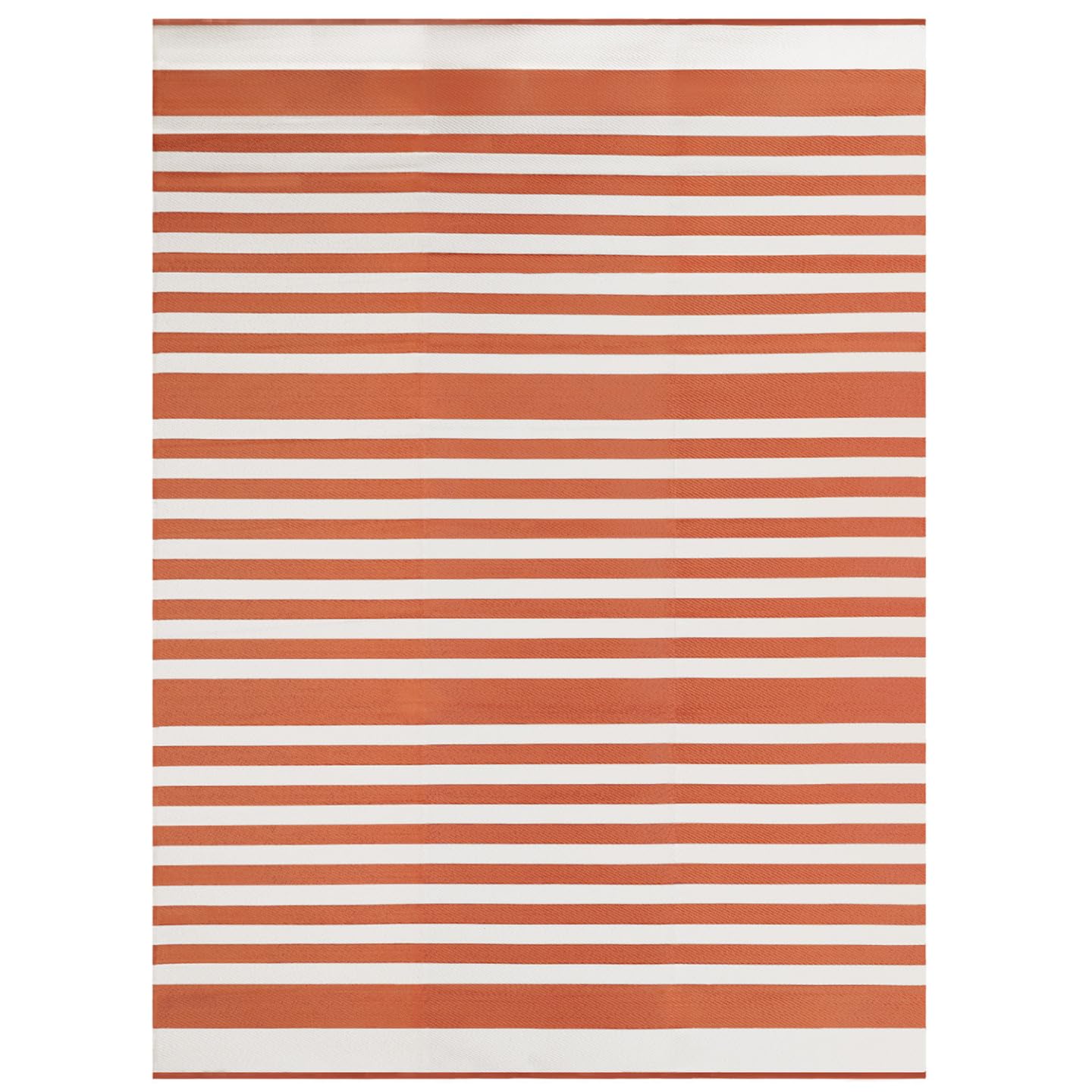 IDMarket - Tapis extérieur Rayures Terracotta 270 x 370 CM