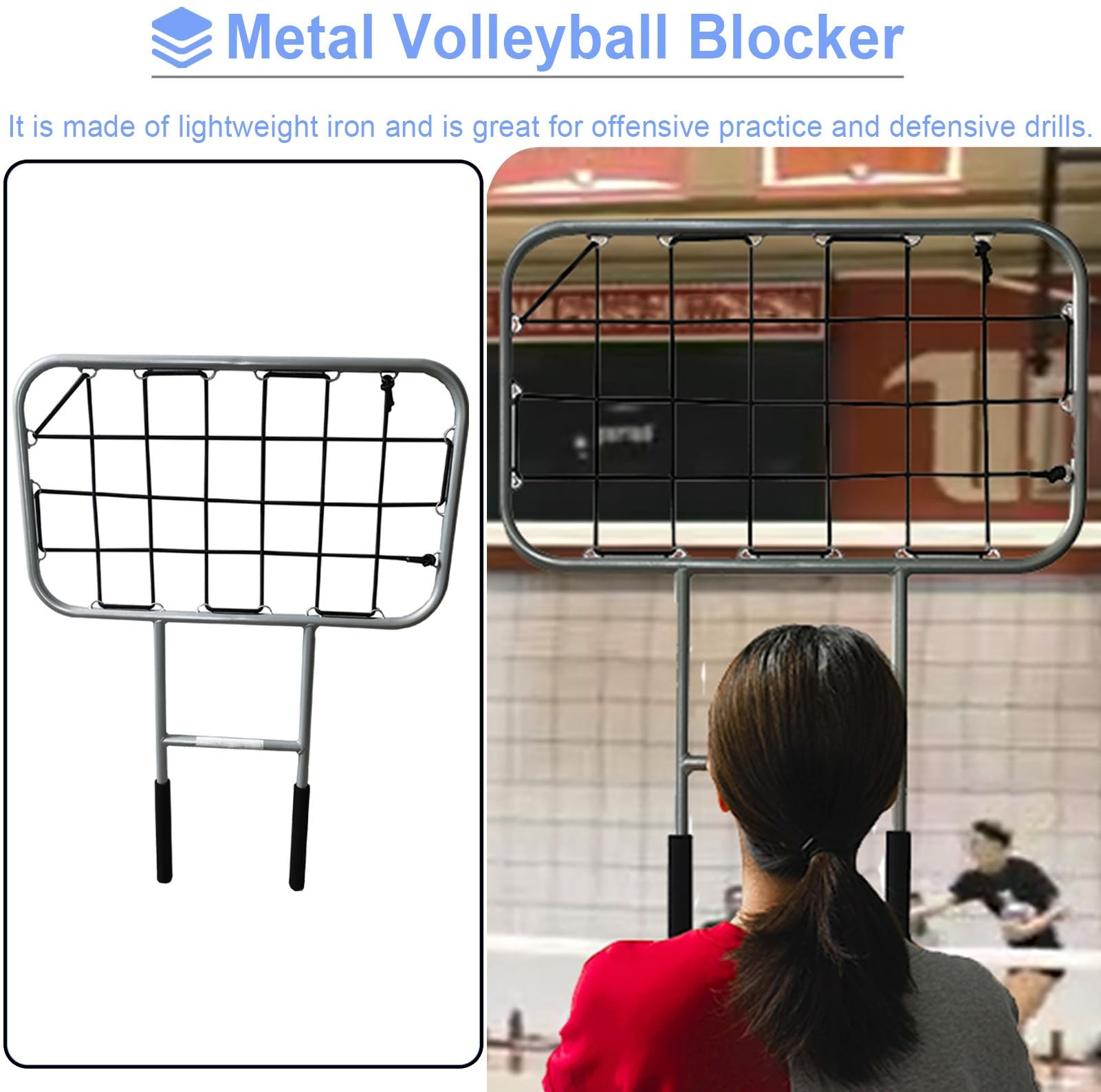 Attrezzatura da allenamento per pallavolo per esercitare colpire e bloccare