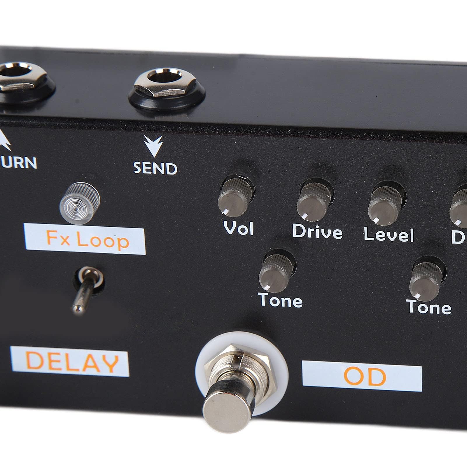 Pedale Multieffetto per Chitarra Overdrive Delay Reverb Distortion Fx LOOP Pedale per Chitarra con Regolazione della Manopola