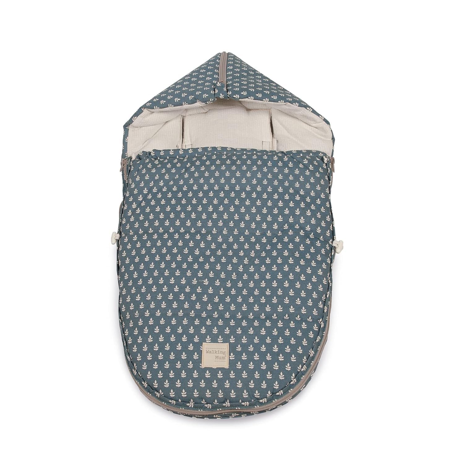 Walking Mum Saco Grupo 0 Kaira Entretiempo. Funda Acolchada De Bebé Para Dormir. Uso Universal Y Compatible Con La Mayoría De Los Portabebés. Color Azul Cerceta. Medidas 40 X 80 Cm.