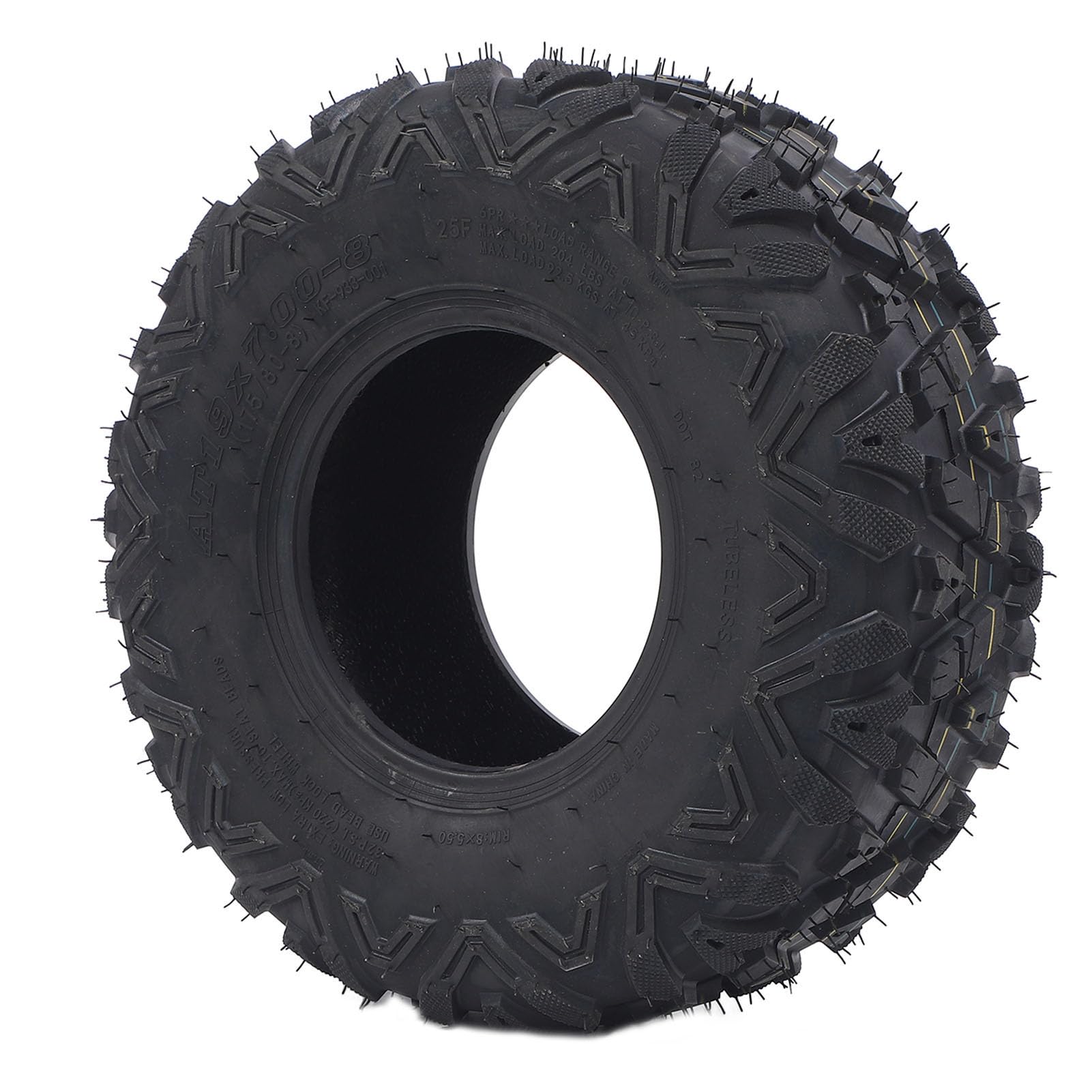 Opony ATV 19x7-8, 6-warstwowa Gumowa Opona Sportowa ATV 19x7x8 Opony Mini Bike Opony UTV Off Road Opony Bezdętkowe Wszystkie Terenowe Opony Błoto Trial Piasek Opony UTV Quad Tire