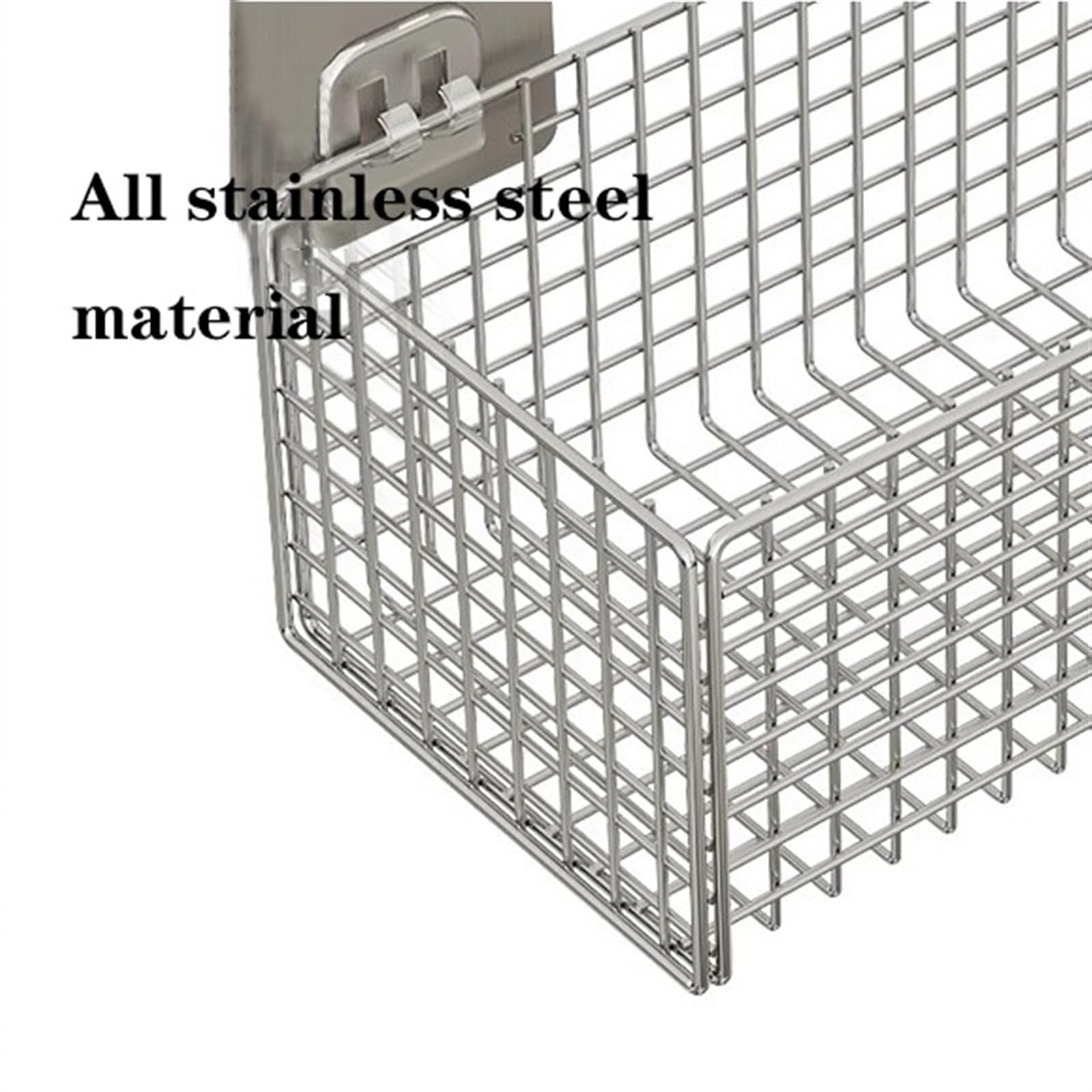Regal - Cestas colgantes de pared para baño, cocina, sala de estar, malla de acero inoxidable para ducha, canastas flotantes autoadhesivas para baño