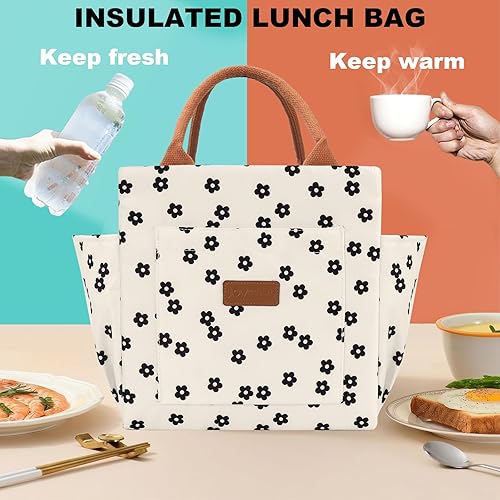 Miniatura 2 de Joymee Lonchera para mujer con aislamiento, lonchera reutilizable a prueba de fugas, grande y espaciosa, para mujeres, hombres, adultos, con