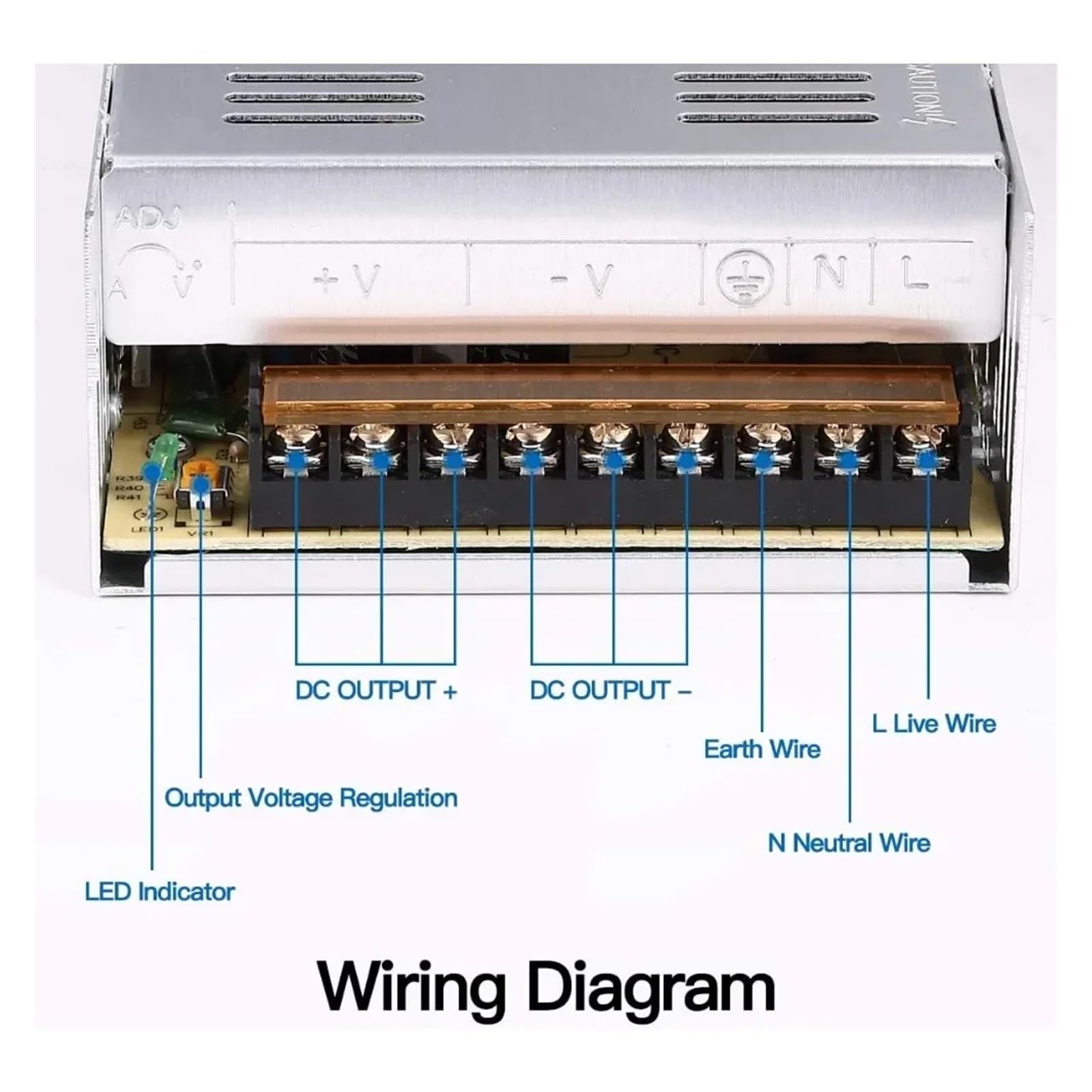 500 W 400 W 600 W 360 W DC Regulowany zasilacz impulsowy AC do DC Regulowany konwerter napięcia zasilania DC 12 V 24 V 36 V 48 V 50 V 60 V Transformator Wszechstronny i wydajny(12V 50A 600W)