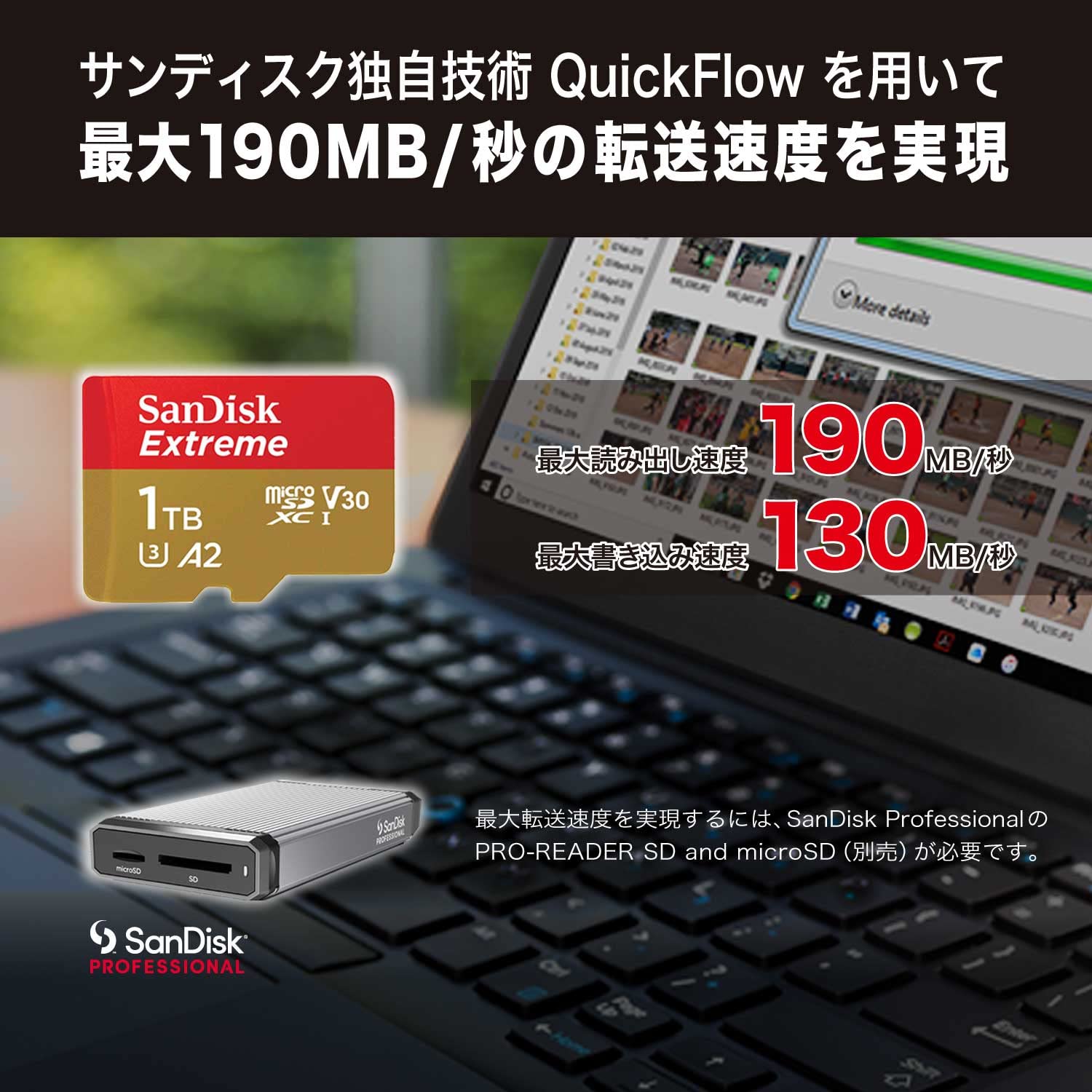 サンディスク microSD 1TB UHS-I U3 V30 130MB/s