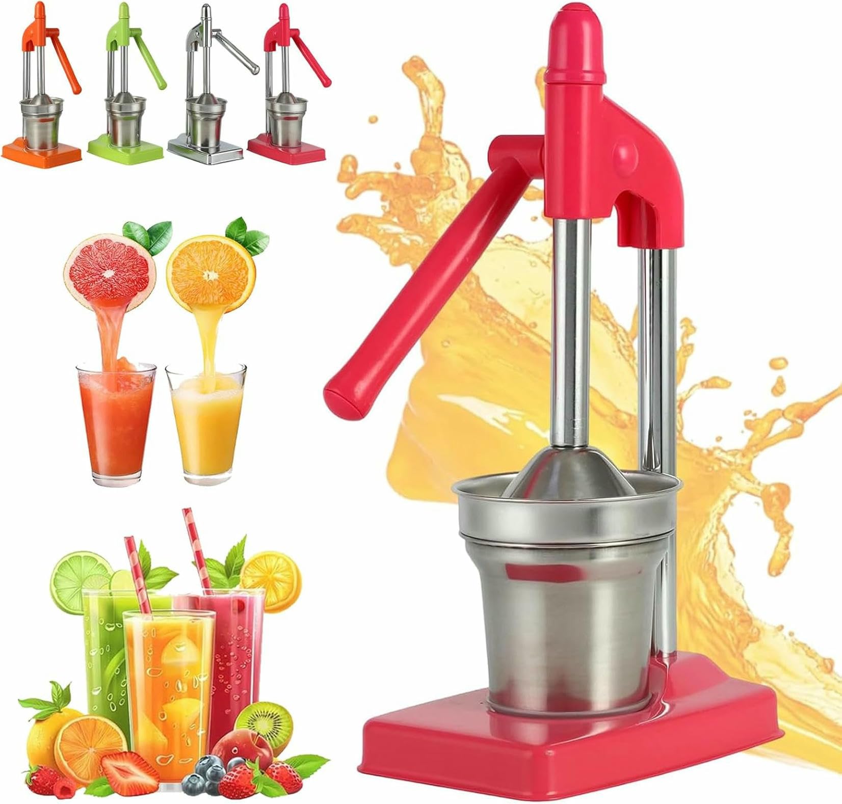 Exprimidor de cítricos resistente y manual, trituradora de frutas de hierro para limón y lima