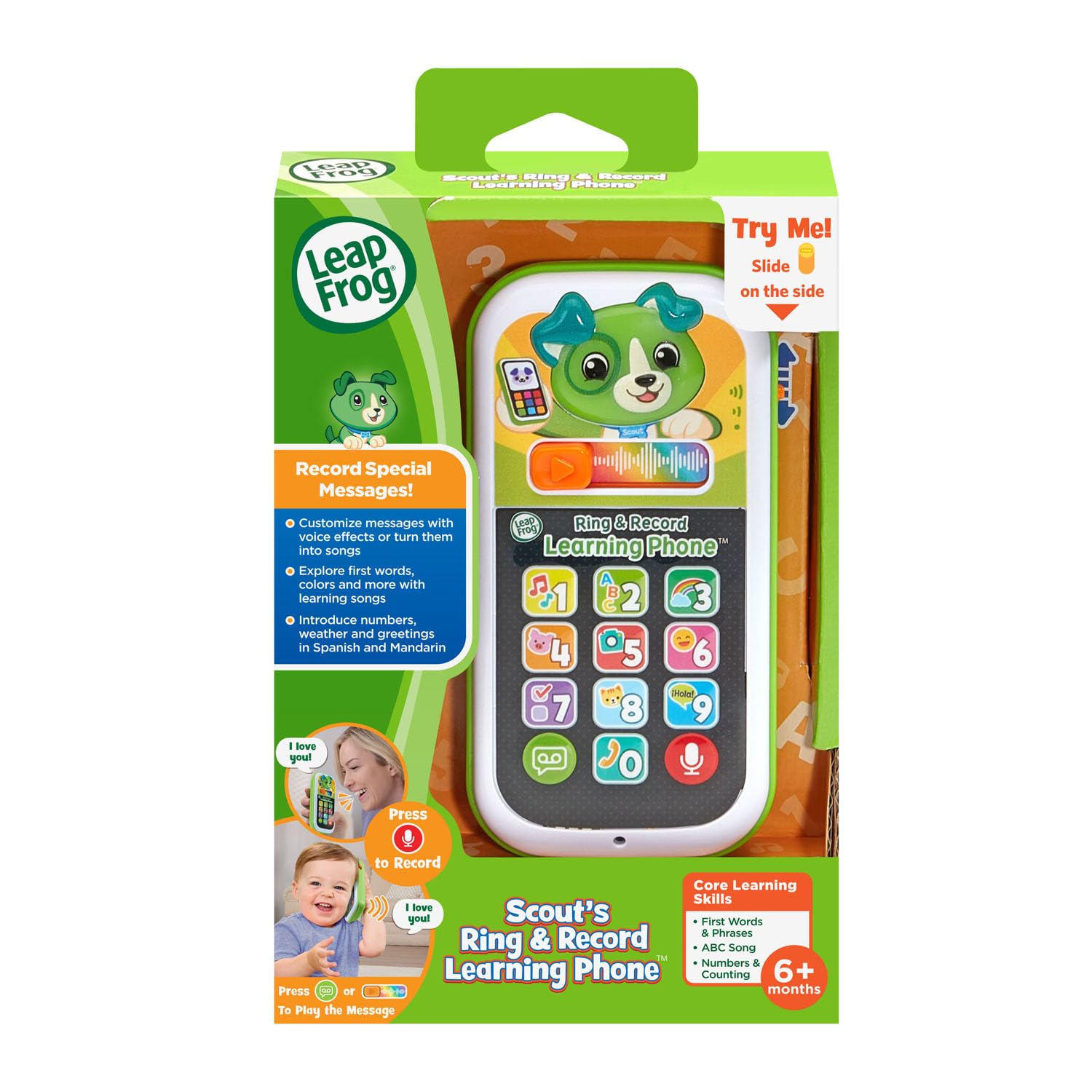 LeapFrog Telefono per imparare ad anello e registrare, giocattolo per bambini
