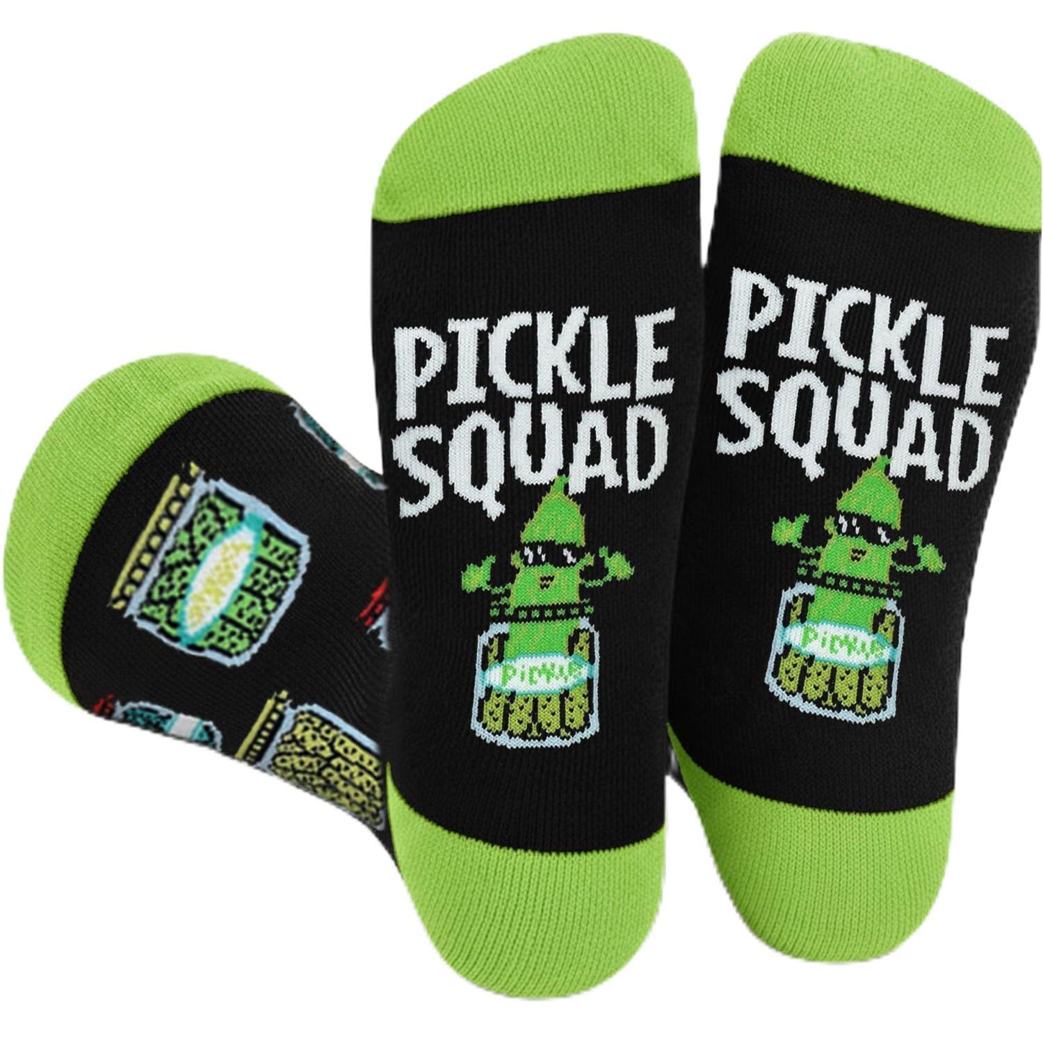 Funny Gifts for Men Women Teens, Novelty Food Theme Socks Christmas Gifts Birthday Gifts, Canned Pickles, Medium