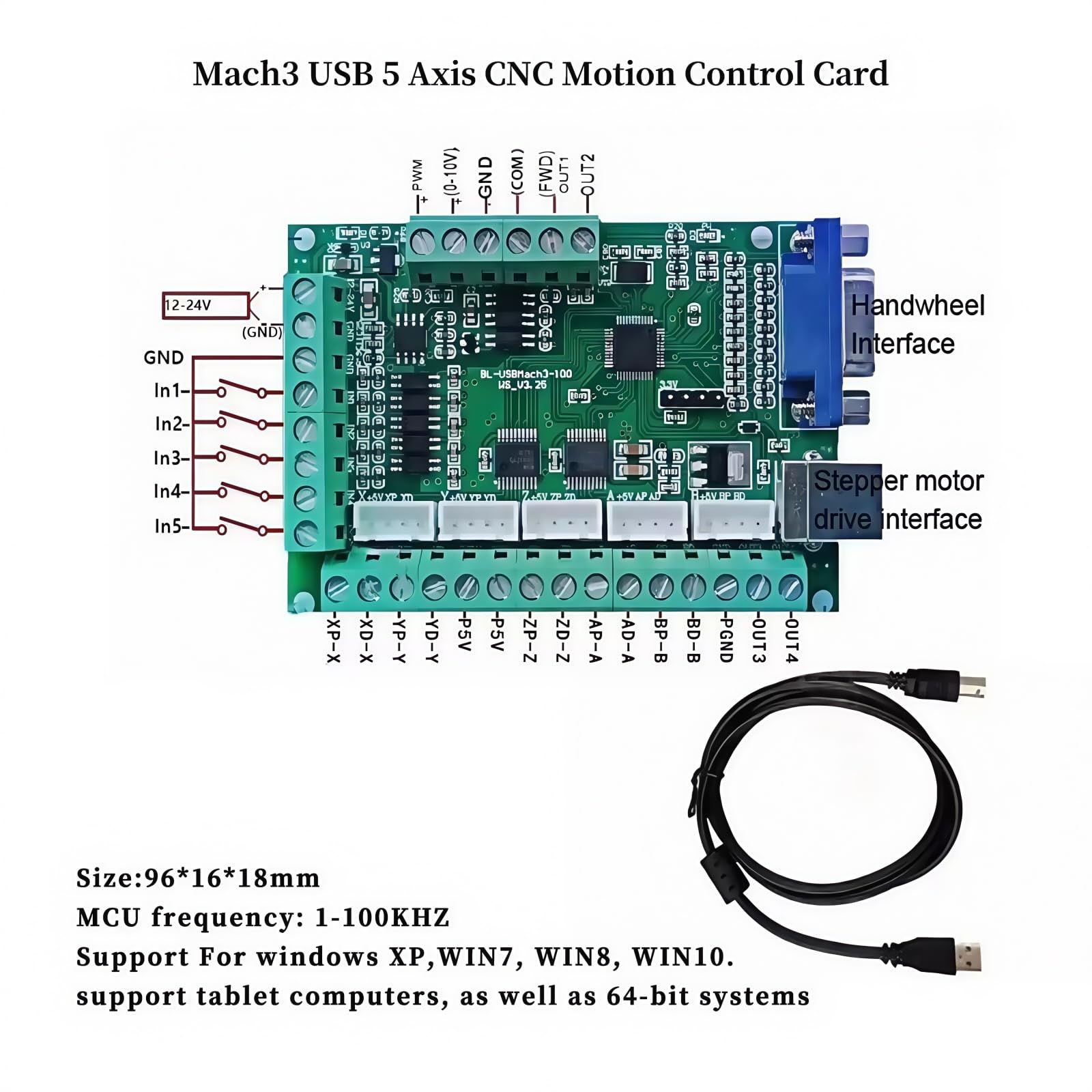Motore passo-passo a 3 assi Nema 23 57 mm con circuito di controllo chiuso 1,2 Nm 3 A 1000 righe e 24 – 80 VDC Closed Loop Stepper Motore Driver 350 W Power Alimentatore CNC Kit per macchina per