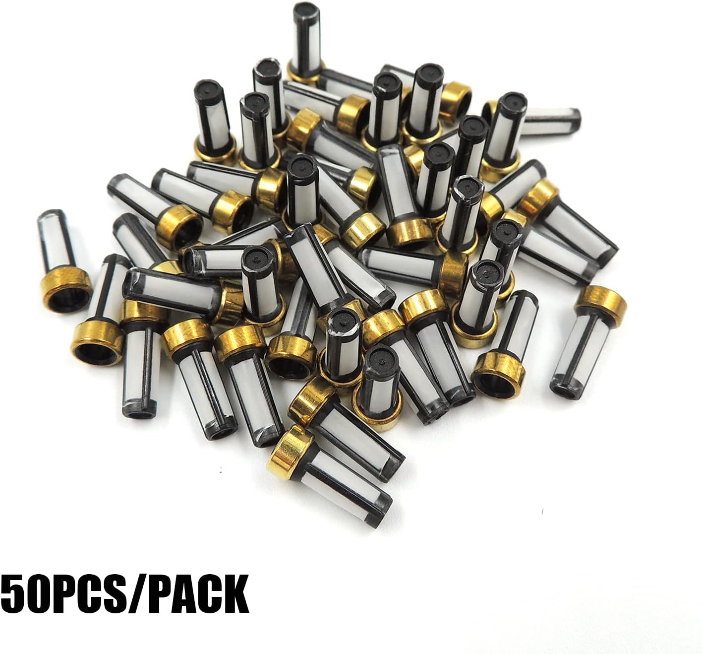 HiSport Fuel Injector Seal Kits Filter Baskets [6mm x 3mm x 13.8mm] Universal Repair Set CF104B [50 Pcs]