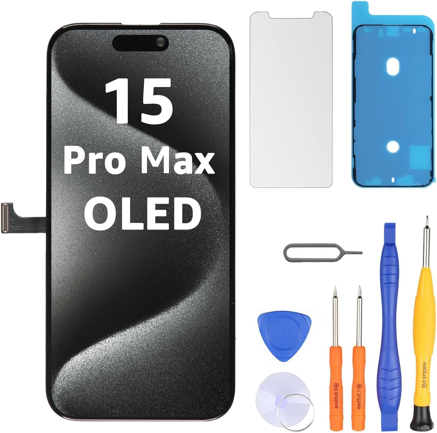 LL TRADER Screen Replacement for iPhone 15 Pro Max 6.7" OLED Repair Kits