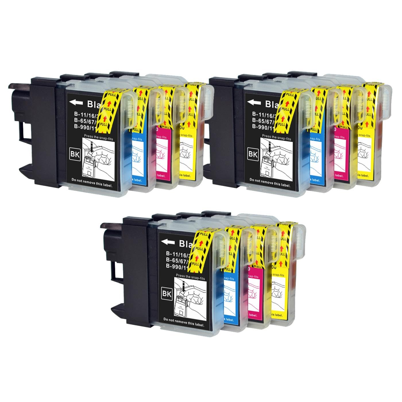 Go Inks - Set di 4 cartucce di ricambio per stampanti Brother LC980