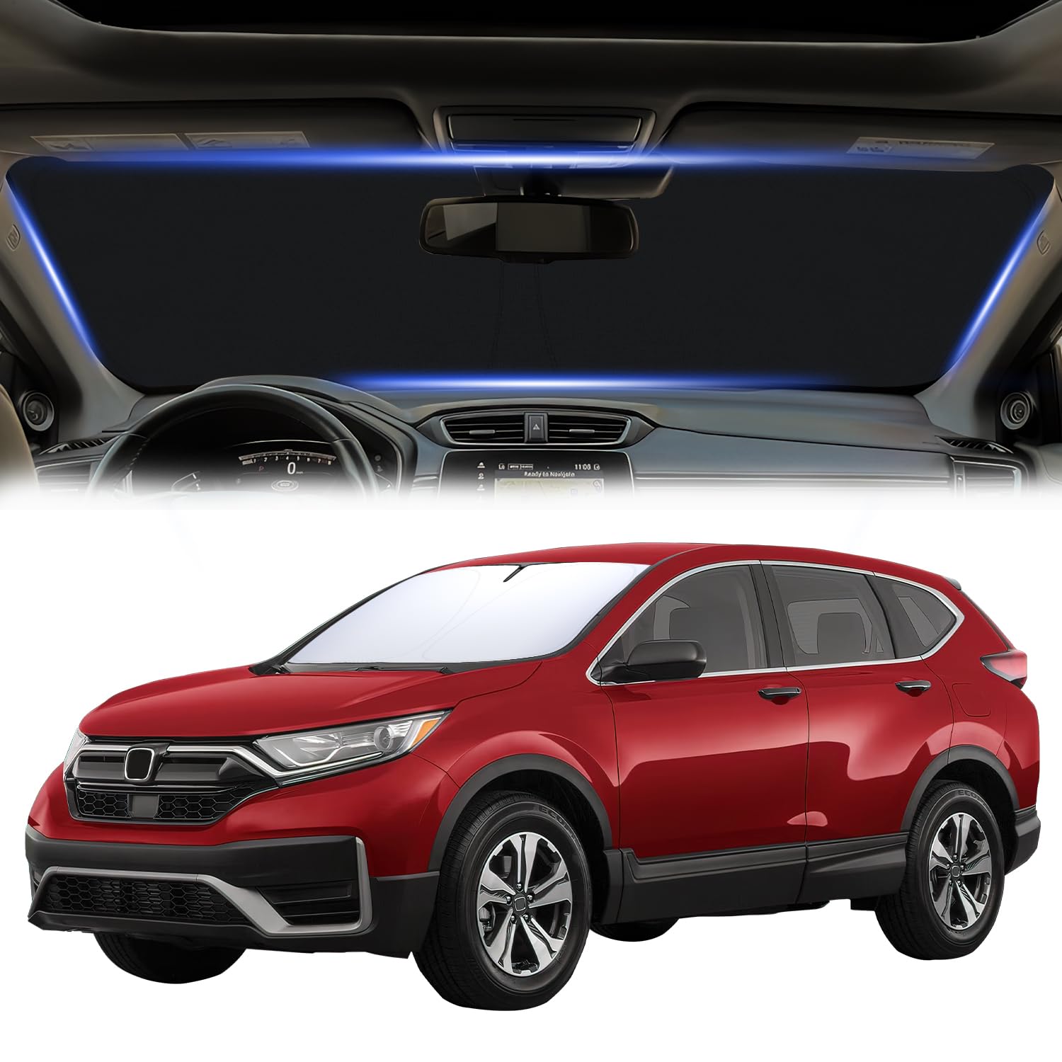 PIMCAR Windshield Sun Shade for Honda CR-V