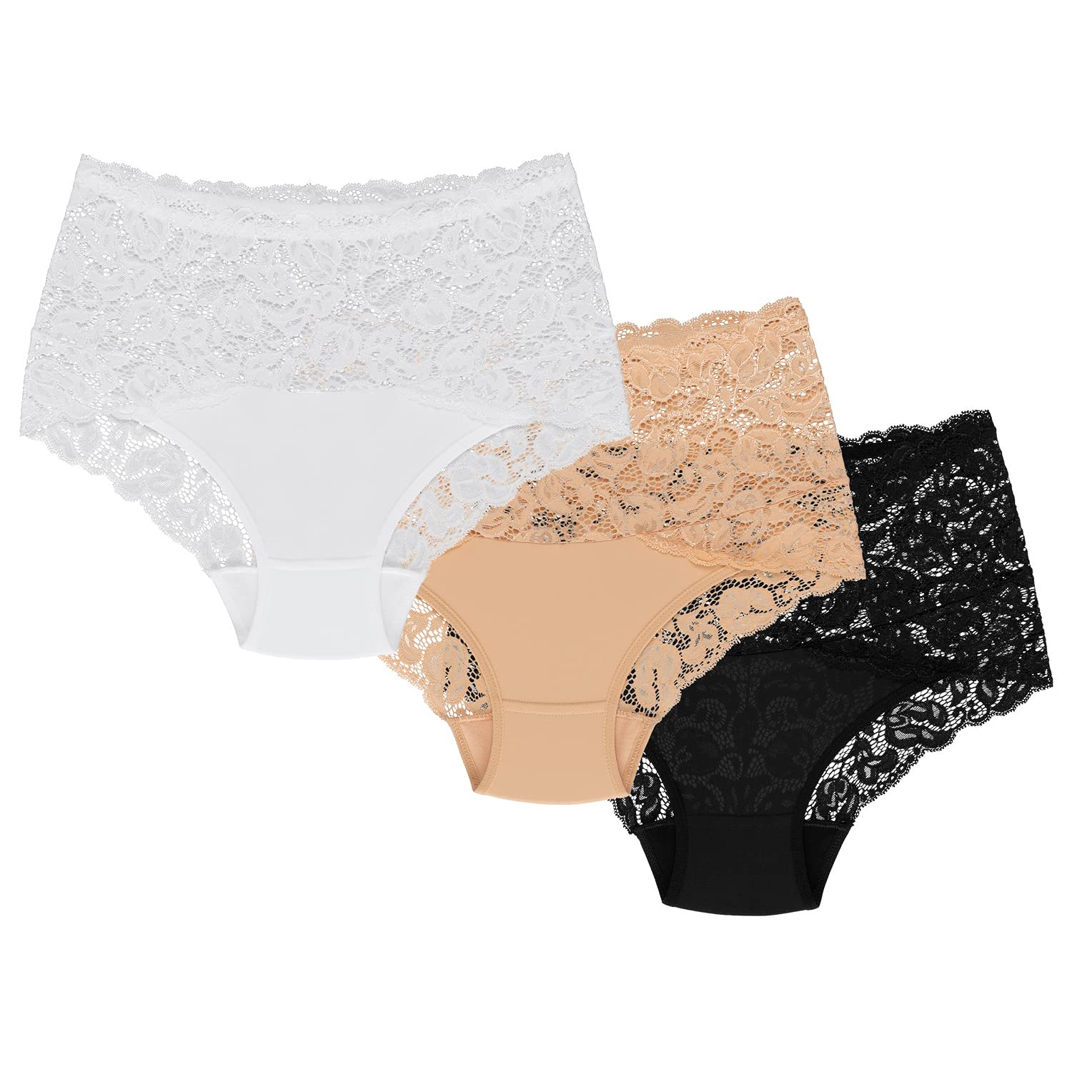 Wolbar WB414 Dame Slip Unterhose Hoher Bund Unterwäsche
