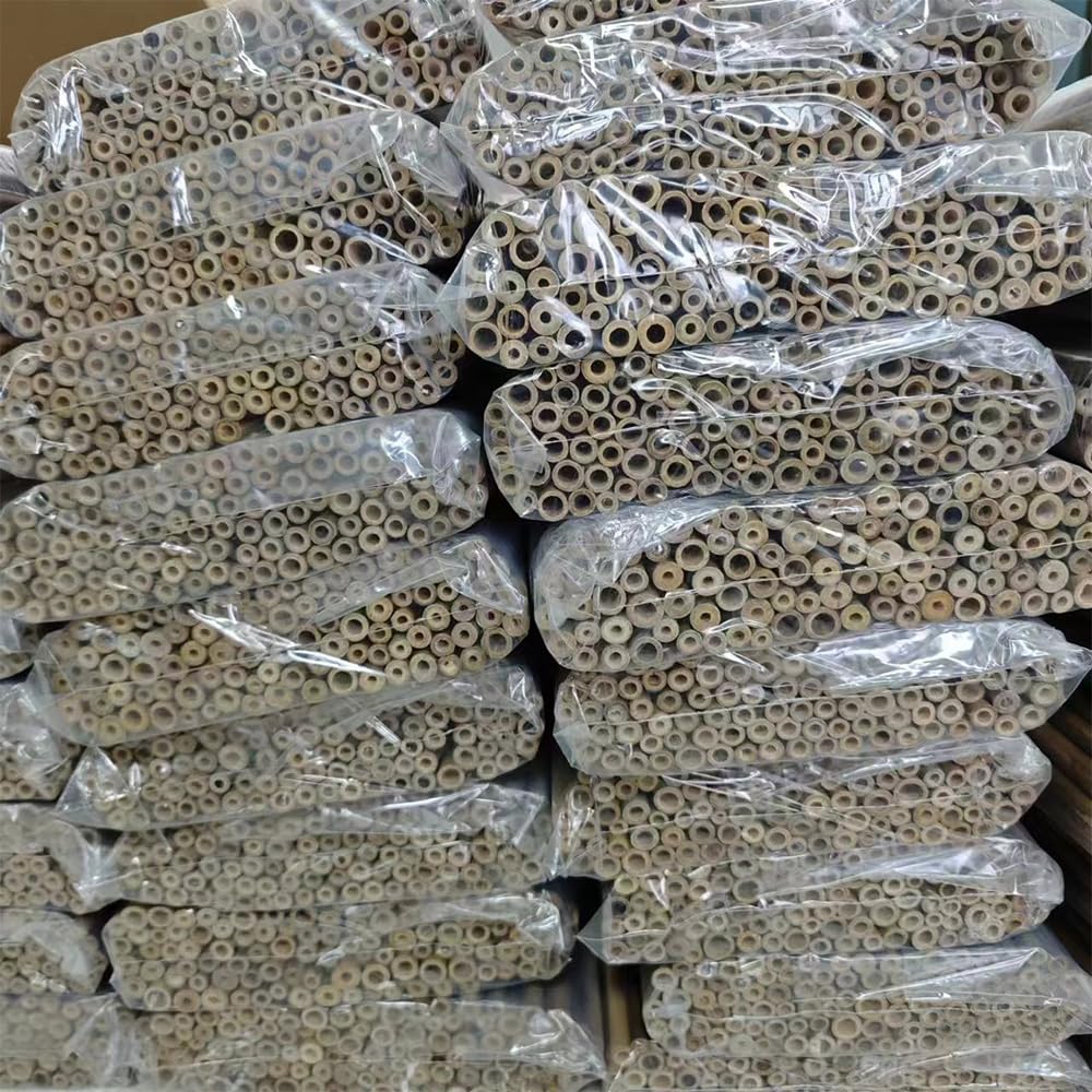 Material de relleno de tubos de hotel para insectos, 100 unidades, tubo de bambú natural de 15 cm de longitud, accesorios de casa de abeja, respetuoso con el medio ambiente en el jardín