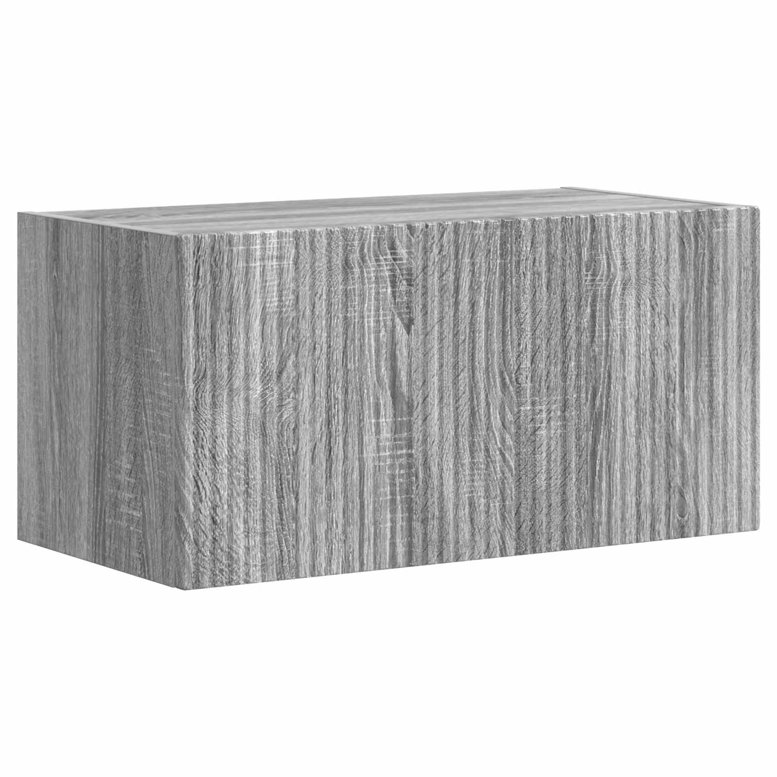 TV-Schrankset Wandmontiert 2-teilig, Graues Sonoma Holzwerkstoff, Modernes Media-Center für Wohnzimmer, Elegante Aufbewahrung, Platzsparendes Design