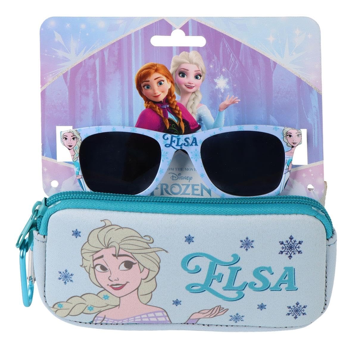 Cerdá Life's Little Moments Girls Blue Disney Frozen Elsa Summer Uv Protective Sunglasses With Matching Case Set For Summer, Holidays, School, Travel