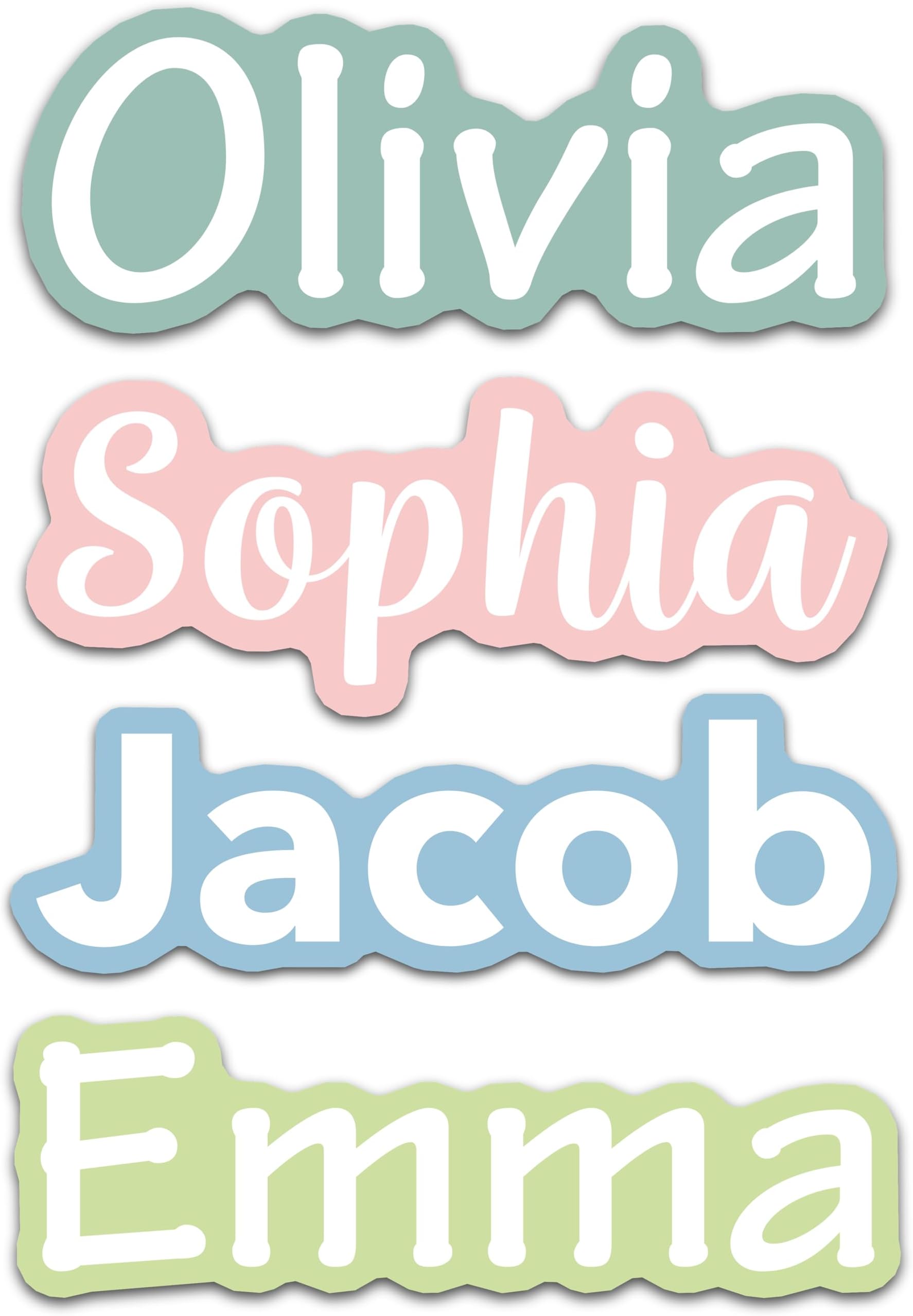 Custom Name Stickers for Water Bottles - Personalized Waterproof Vinyl Name Labels for Cups, Tumblers, Helmets, Laptop, Servers, Cars and Daycare (6 Stickers)