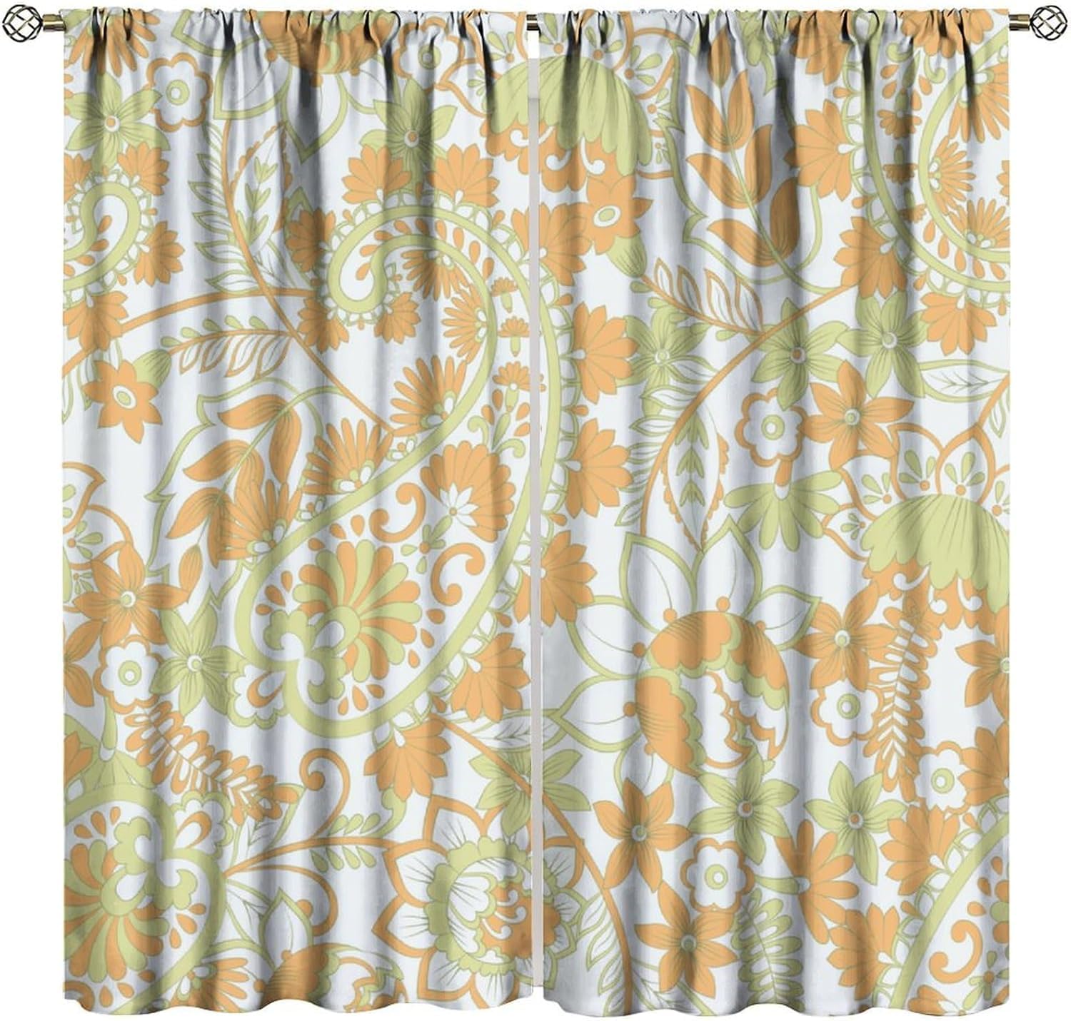 3D Blumenpflanzen Vorhang Verdunkelungsvorhang Mit Ösen Blickdicht Lichtdicht Wärmeisolierend Vorhänge, Für Wohnzimmer Kinderzimmer Schlafzimmer 2 Stück 280X180 cm (B + H)-411446405