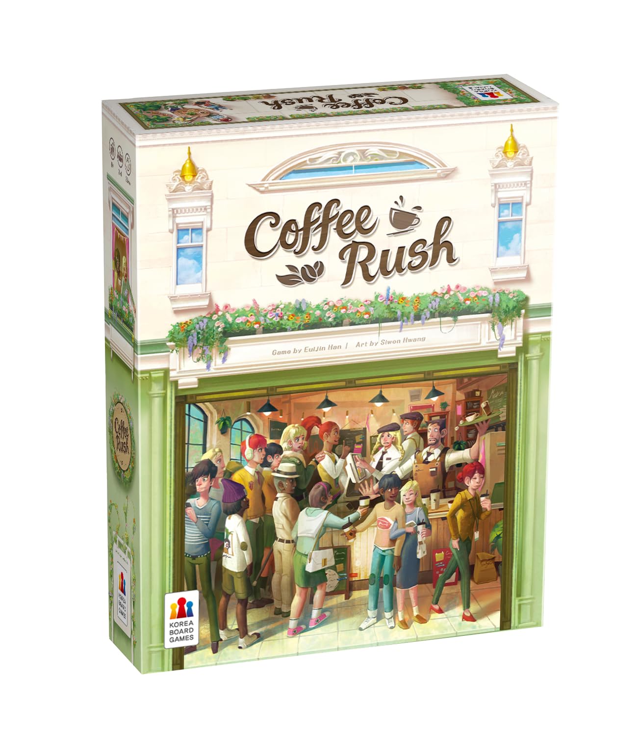 Asmodee – Coffee Rush – Jeu de Société de Stratégie pour Enfants dès 8 Ans – Incarnez Un Barista & Gérez Un Café – Jeu de Plateau Famille 2 à 4 Joueurs – 30 Min – en Français - Korea Board Games