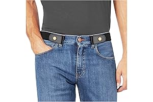 WHIPPY No Buckle Stretch No Show Belt for Men 1.38 inches Wide,...