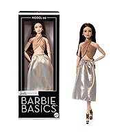 Barbie Signature - Barbie Basics Modello 06, bambola da collezione con gonna dorata e corpo snodato