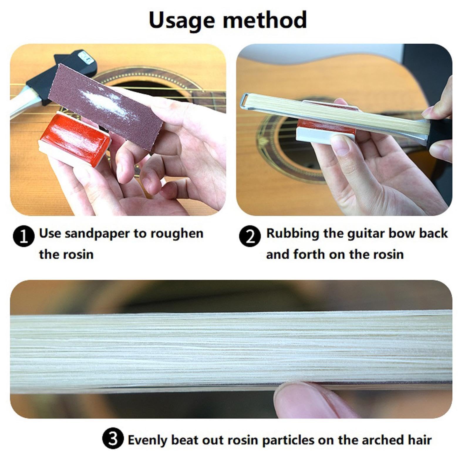 Guitar Playing Aids-Hovevags Guitar Bow, intégré, bâton de guitare double face | Instrument à chaîne effondrée polyvalent avec poignée confortable, support de jouabilité avancé pour les musiciens,