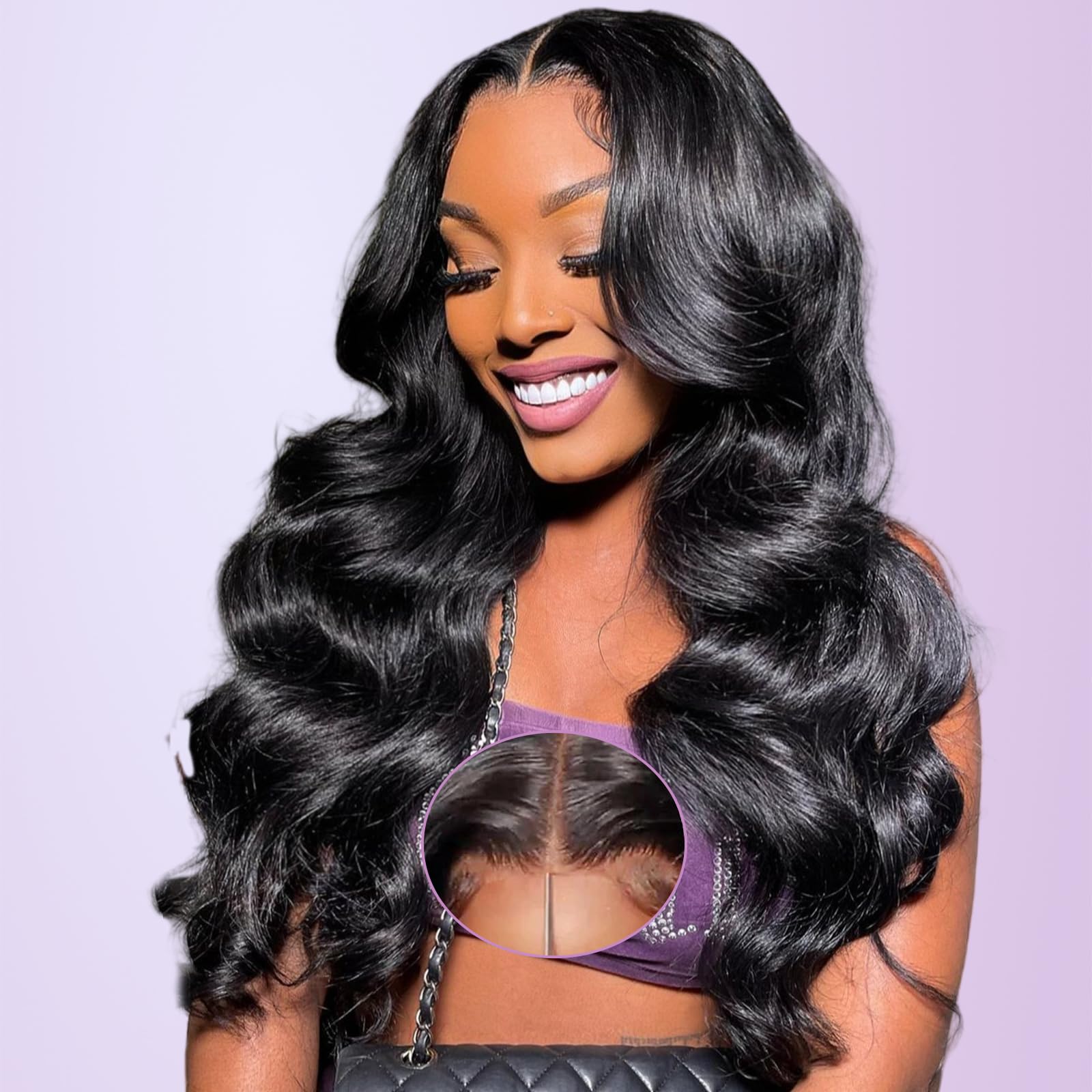 Body Wave Wigs Human Hair 200% Density