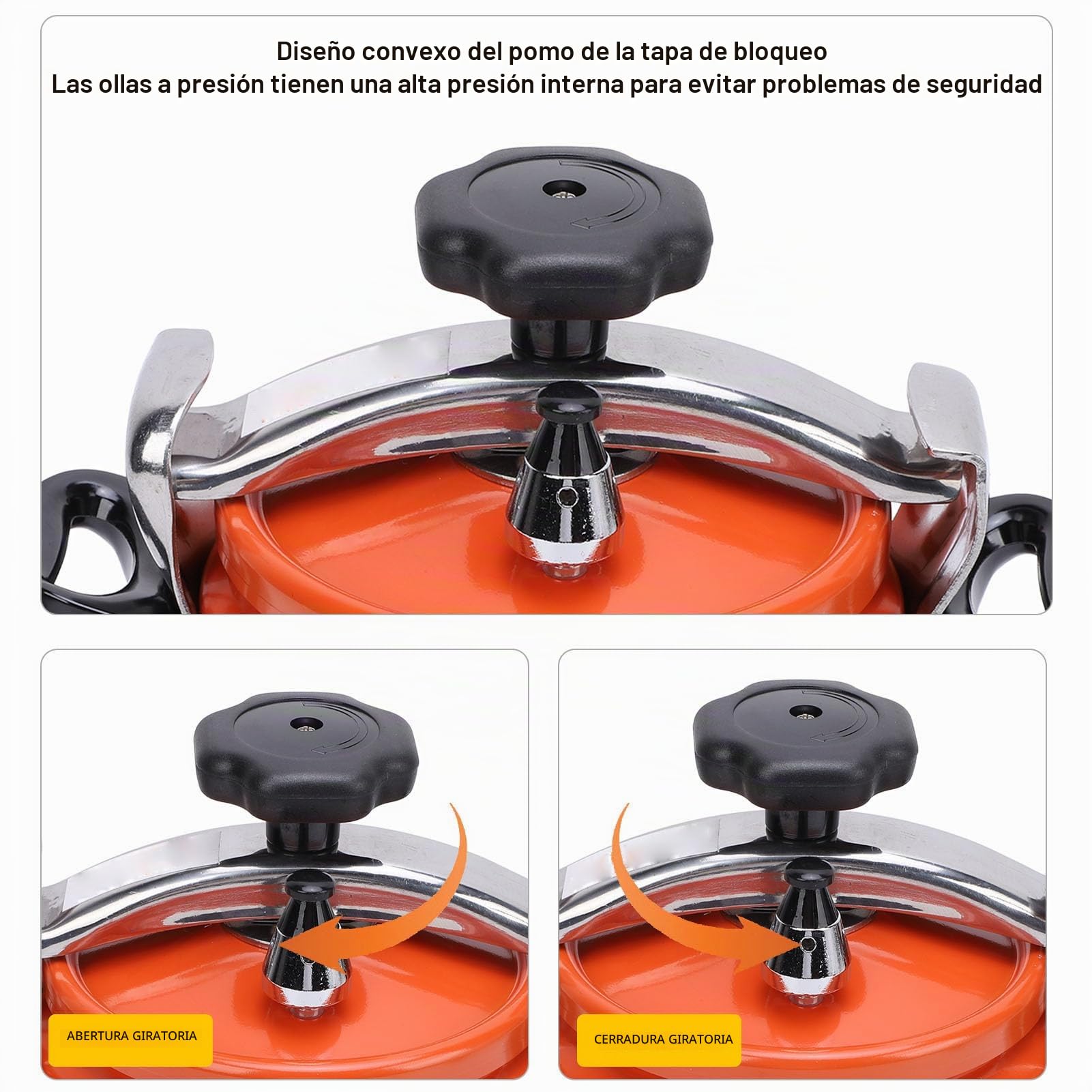 Mumusuki Olla a Presión de Doble Fondo de Aleación de Aluminio, 3L, Fácil de Abrir y Cerrar para Estufa de Gas