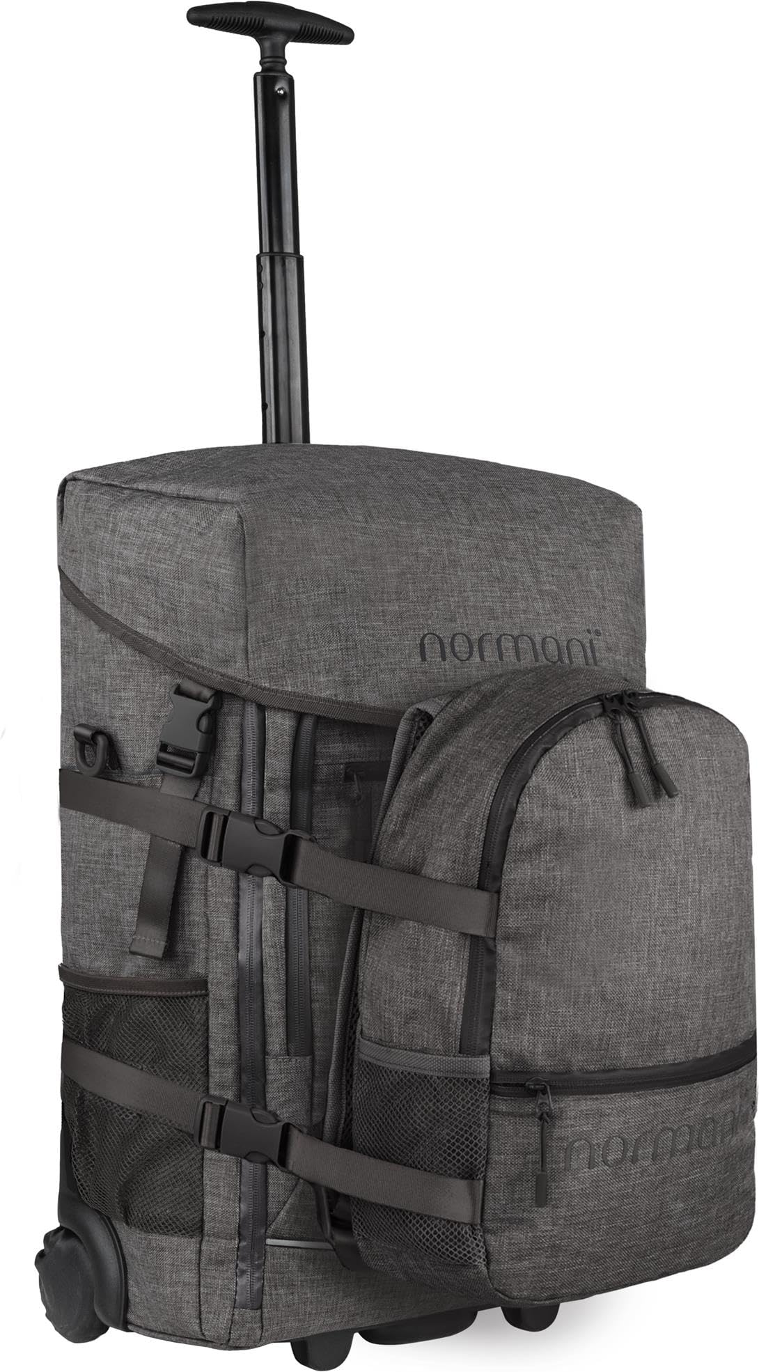 normani Reisetasche (2-teilig) - Handgepäck Trolley mit Rucksackfunktion Bordgepäck Travel Bag 37L und 5 Fächern 50x37x20 cm Farbe Z Grau Größe OneSize