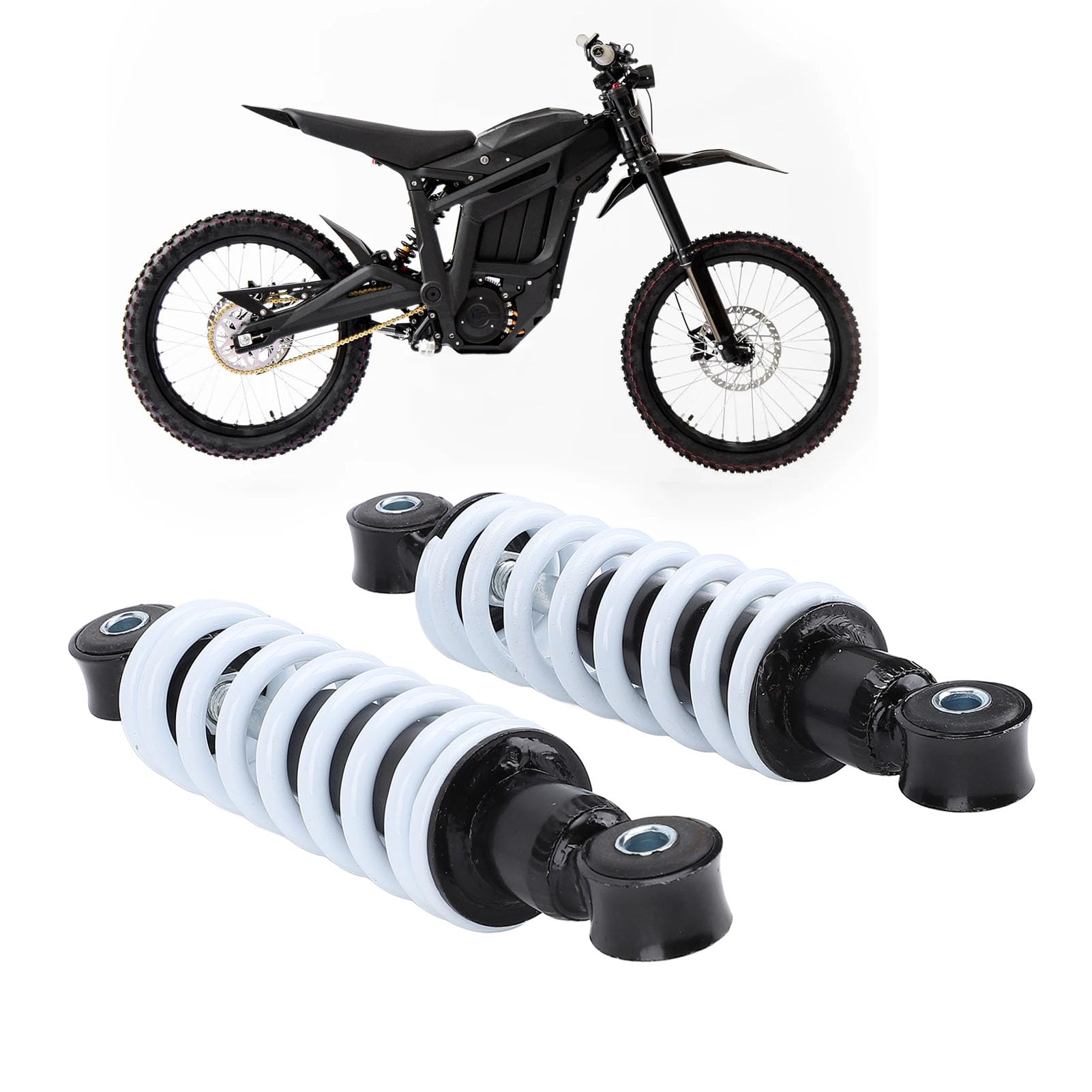 2 Stück 190mm Motorrad Stoßdämpfer mit einstellbarem Dämpfungssystem, 200LBS Tragkraft für Mini Dirt Bikes