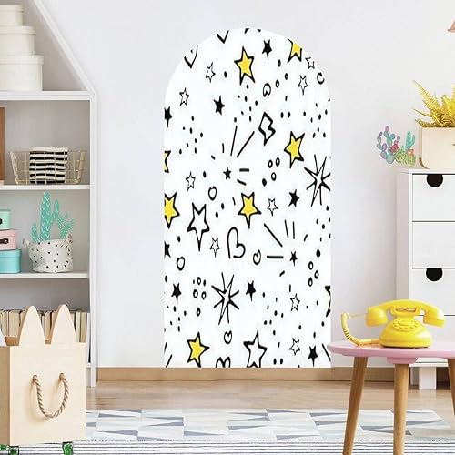 Miniatura 2 de Calcomanía de pared de arco sin costuras para niños y niñas, papel de envolver textiles, papel de regalo para verano, primavera, papel tapiz