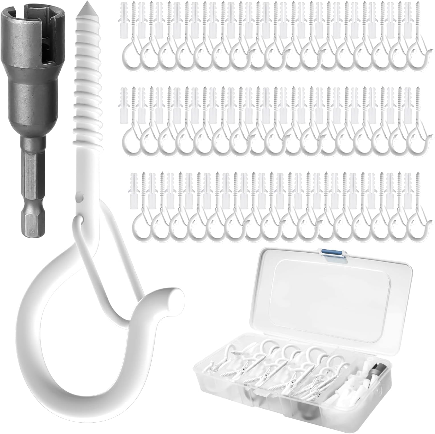 Amazon.com: Elrswy Light Hanger Hooks, Ceiling Hooks,Screw-in Hooks for ...