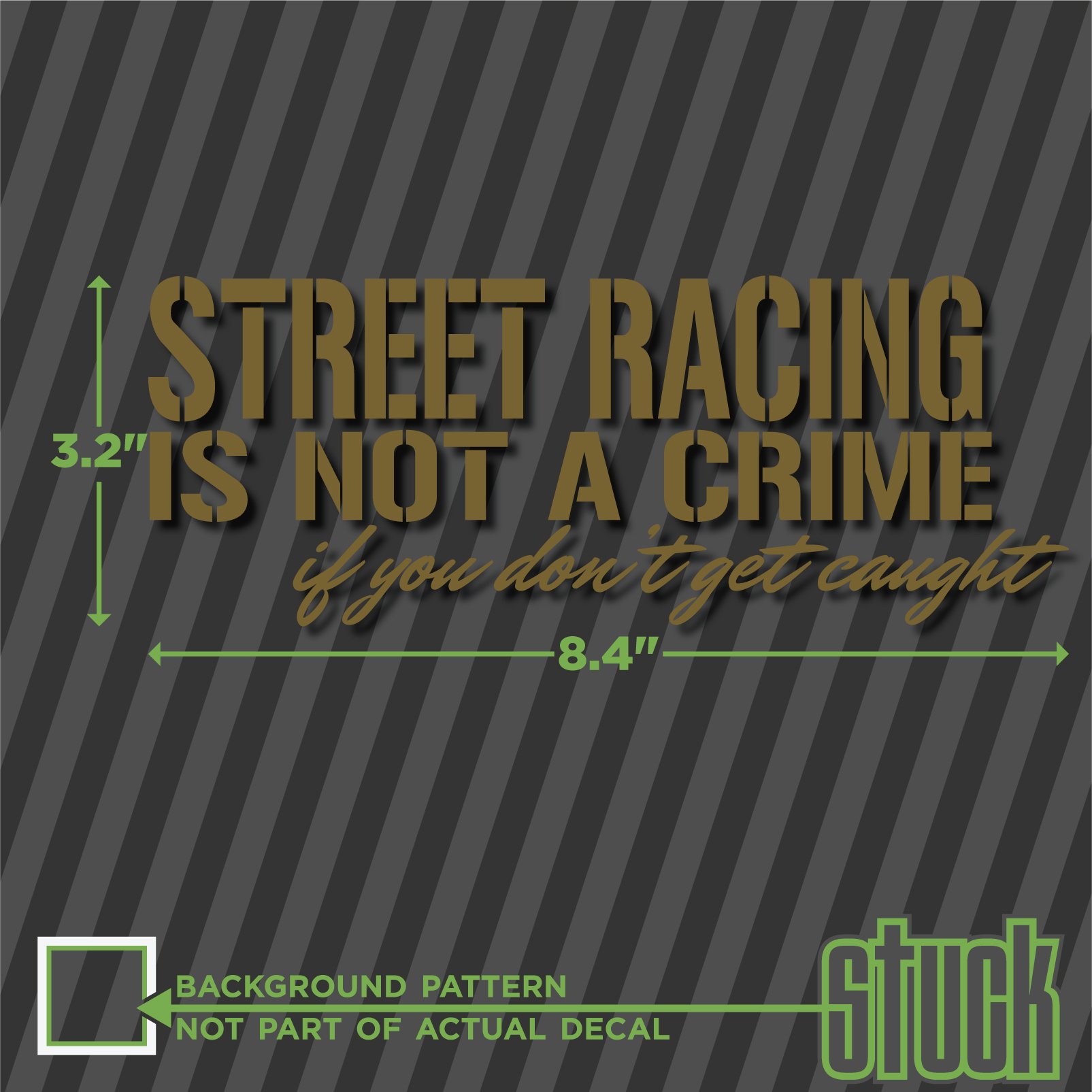 Amazon.com: Street Racing Is Not A Crime if you don't get caught - 8.4"x3.2"  - vinyl decal sticker bumper car window drag : Automotive