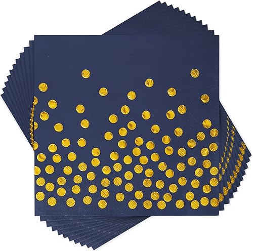 Miniatura 9 de Paquete de 100 servilletas desechables de cóctel verdes, servilletas de papel verde y dorado para boda, cumpleaños, aniversario, graduación