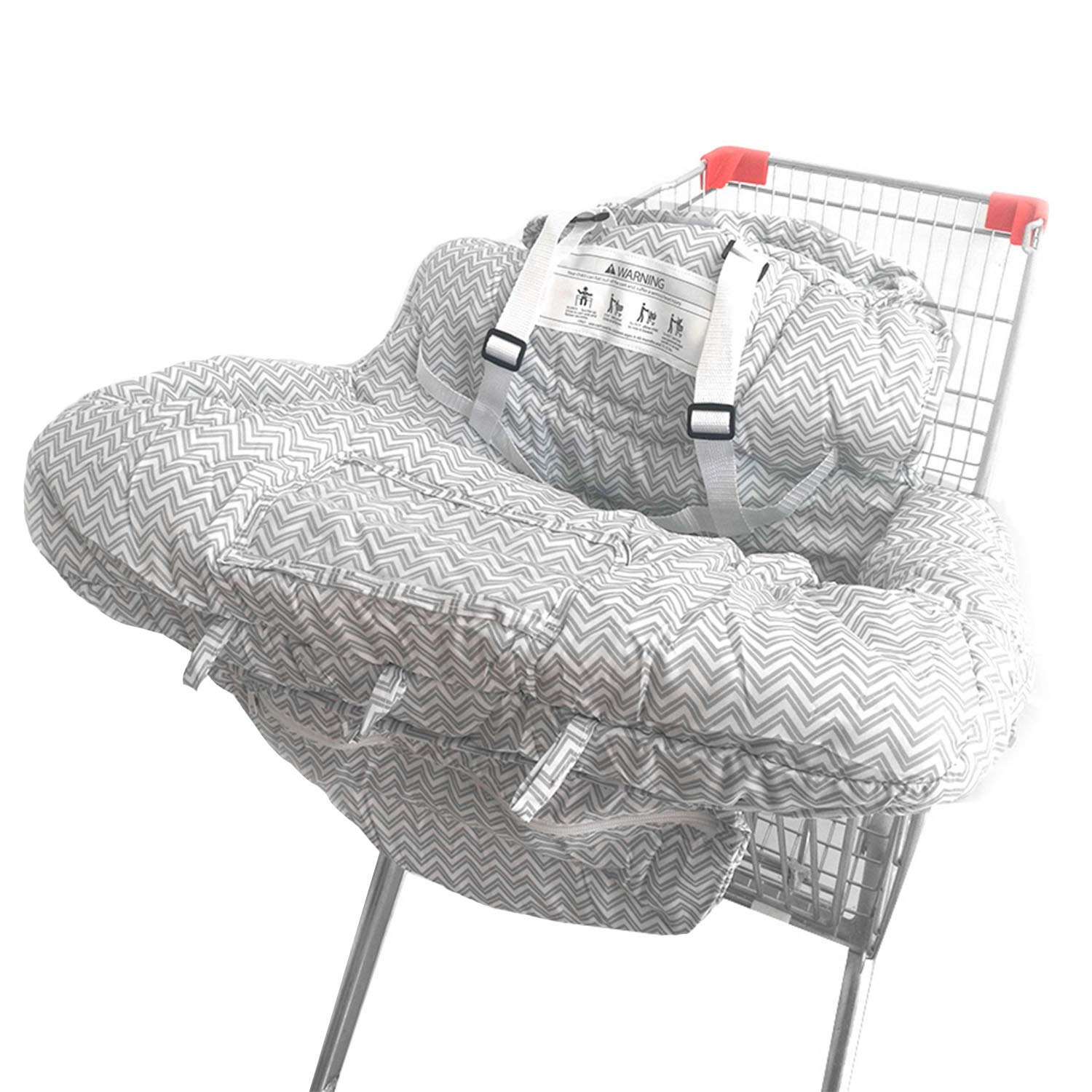 2 in 1 - Copertura per carrello della spesa per seggiolone, design portatile